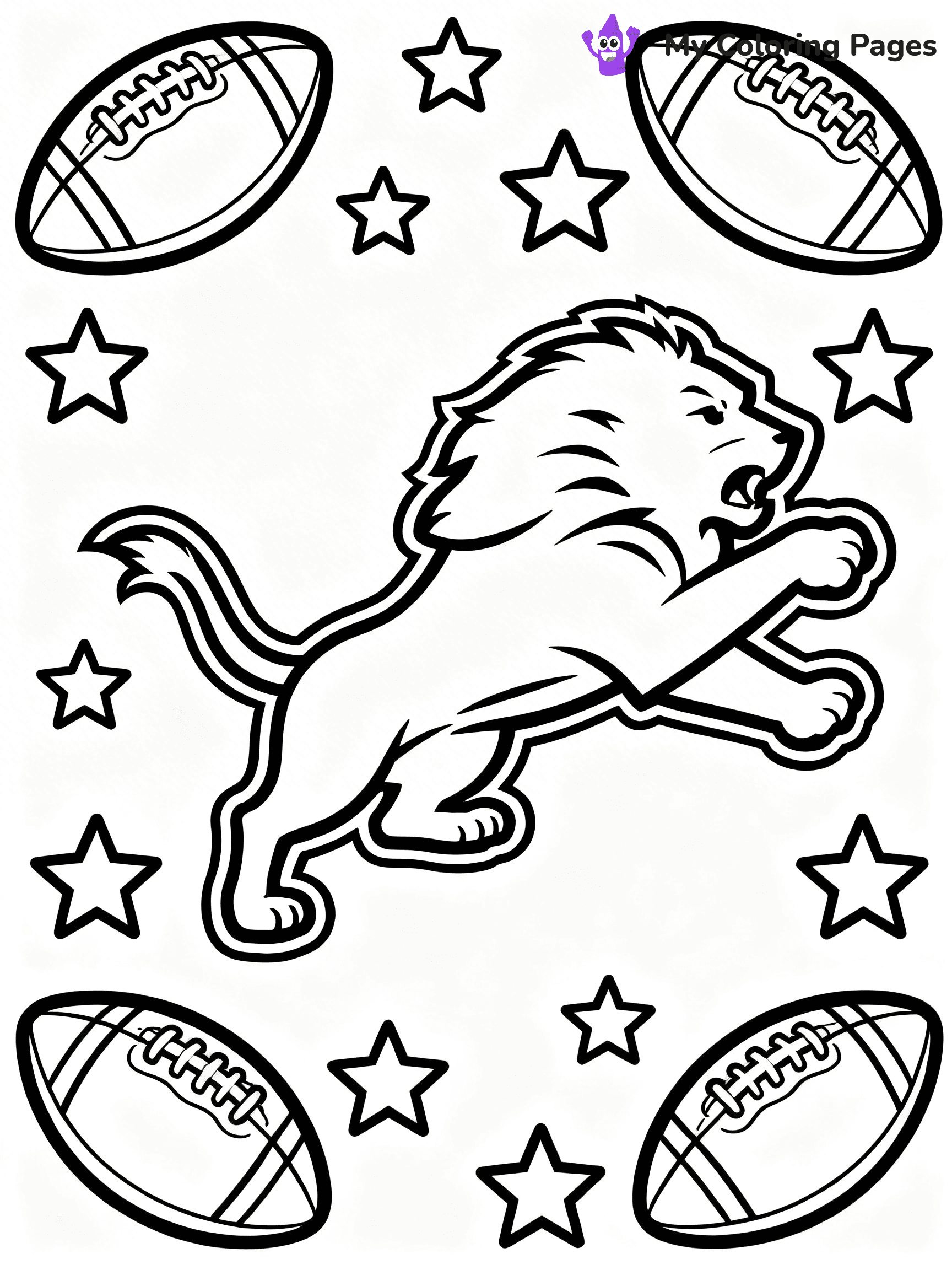 Detroit Lions Coloring Pages - 15