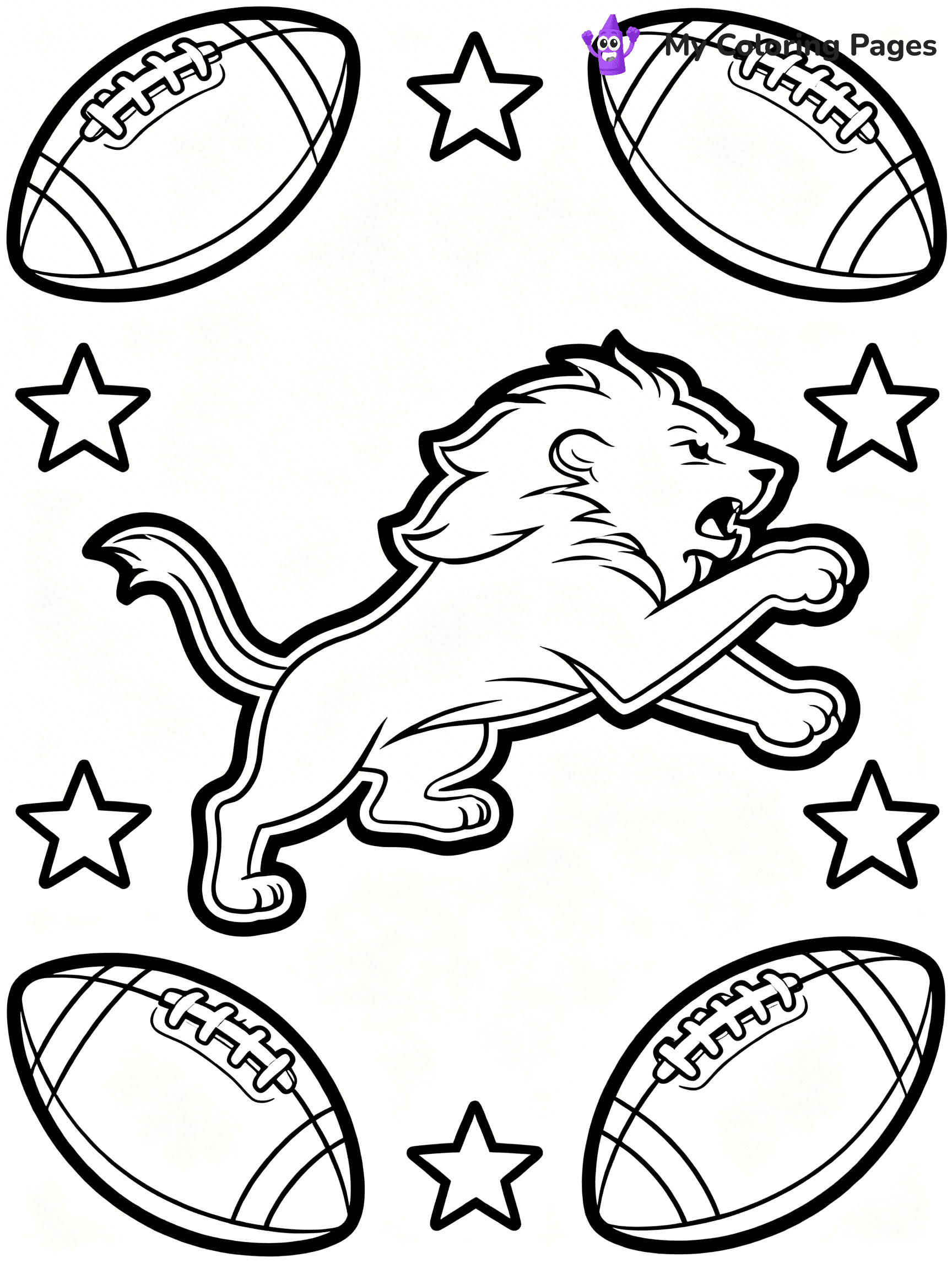 Detroit Lions Coloring Pages - 13
