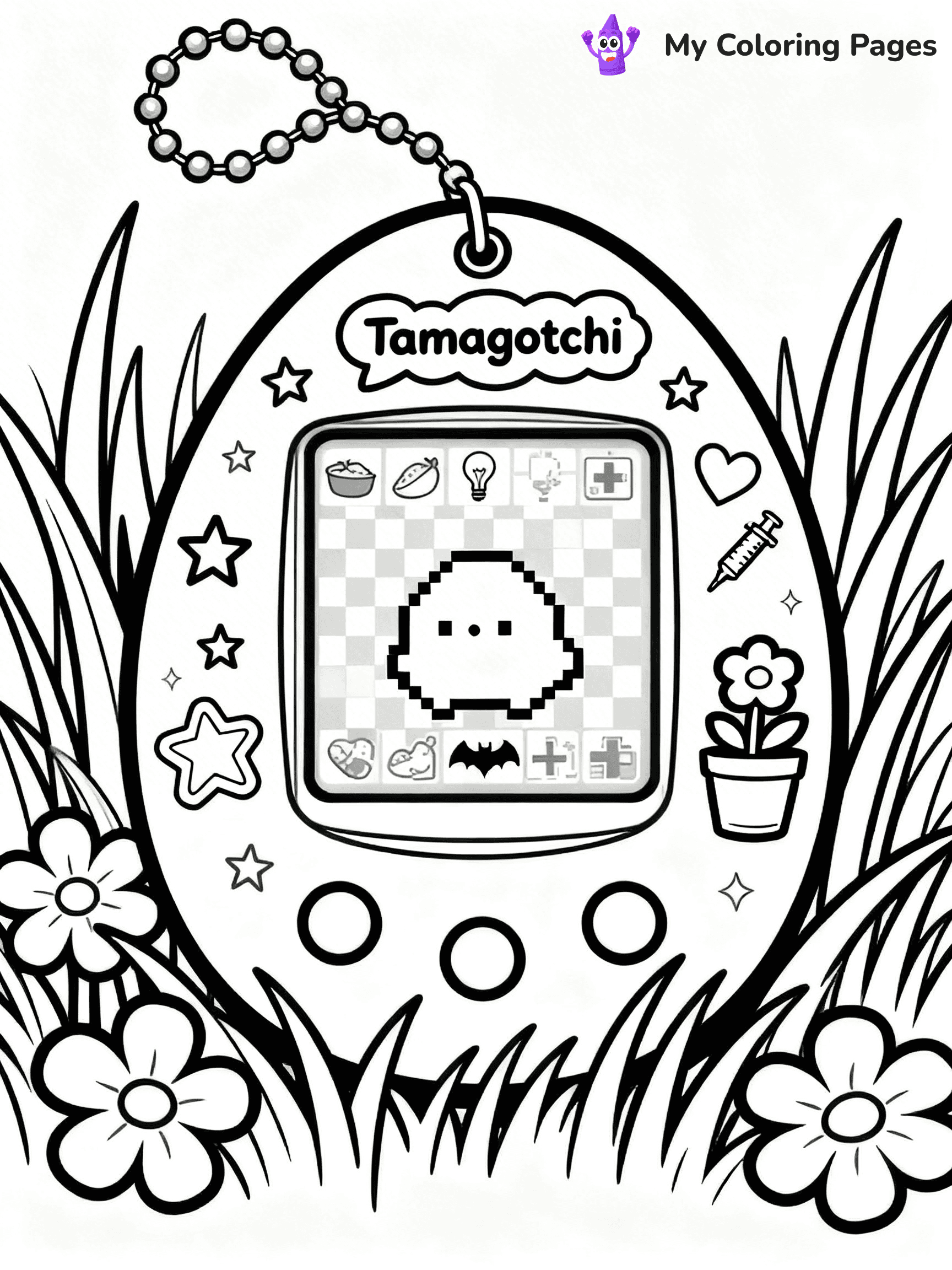 Tamagotchi Coloring Pages - 12