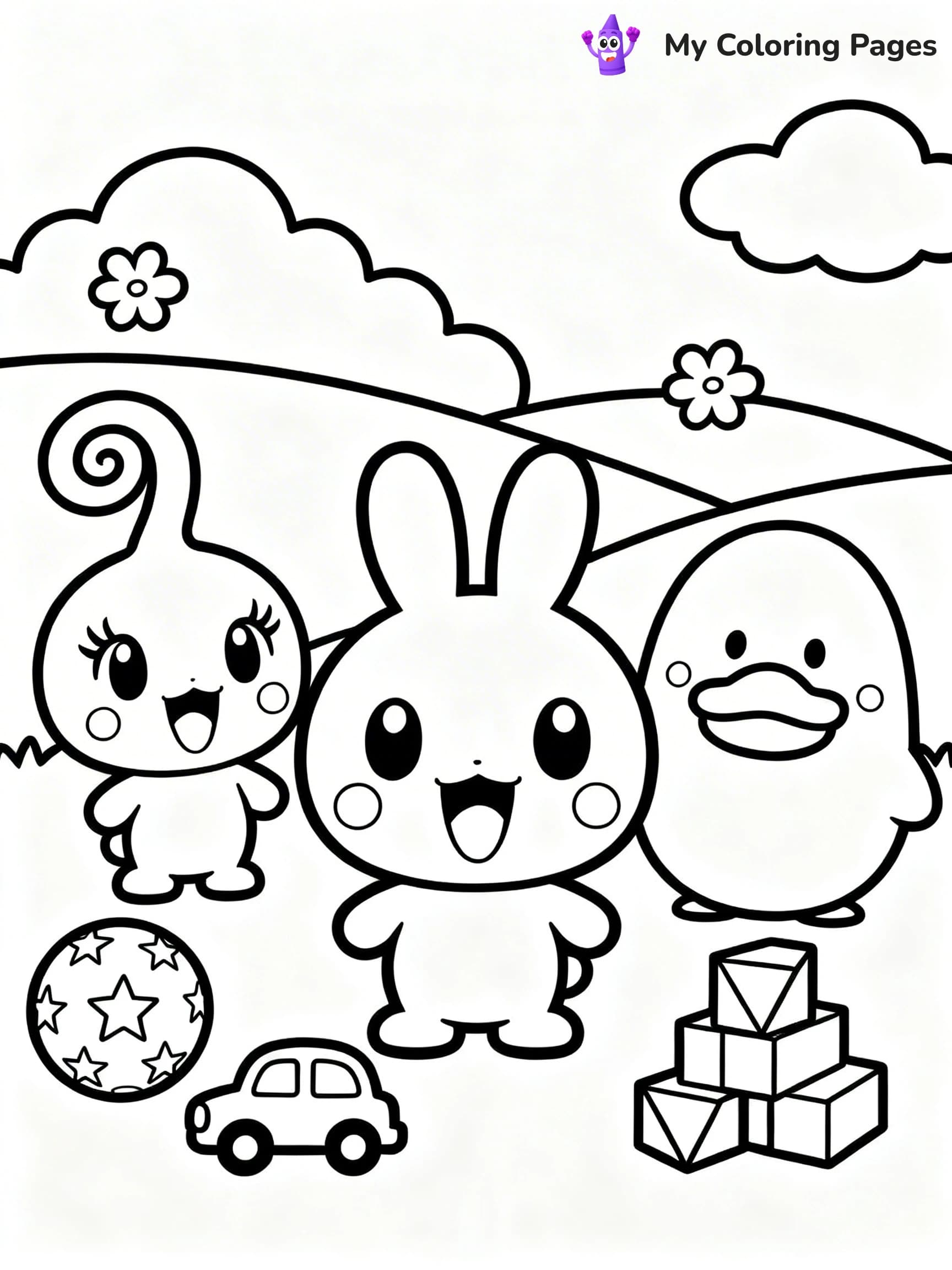 Tamagotchi Coloring Pages - 4