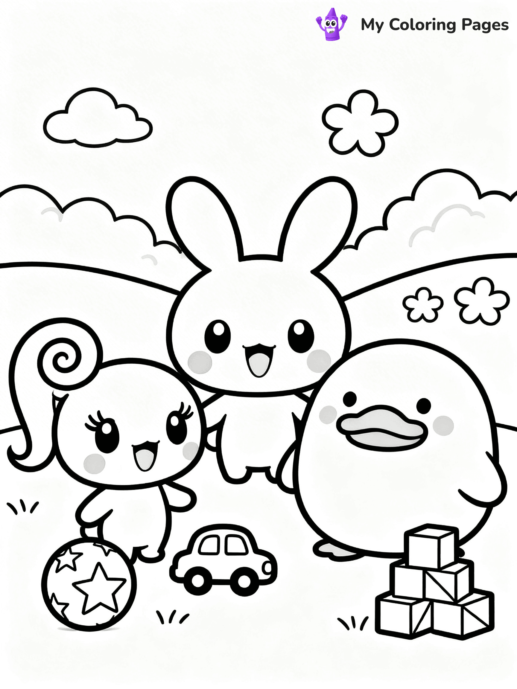 Tamagotchi Coloring Pages - 2