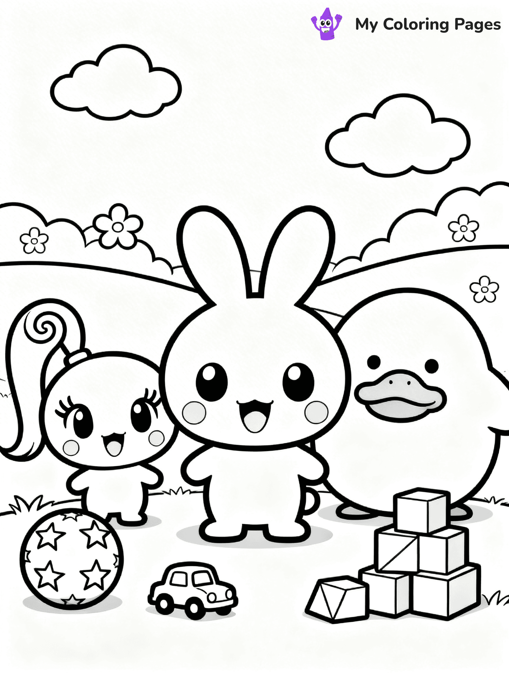 Tamagotchi Coloring Pages - 1