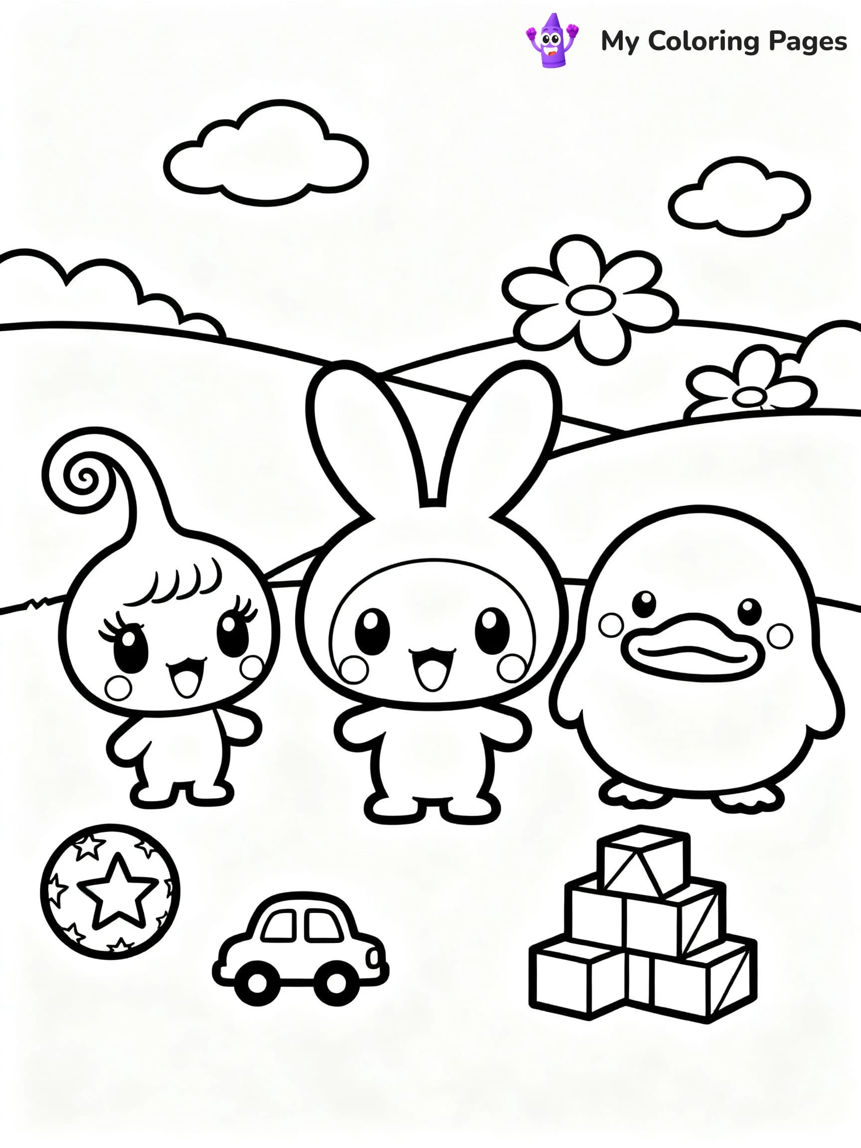 Tamagotchi Coloring Pages - 3