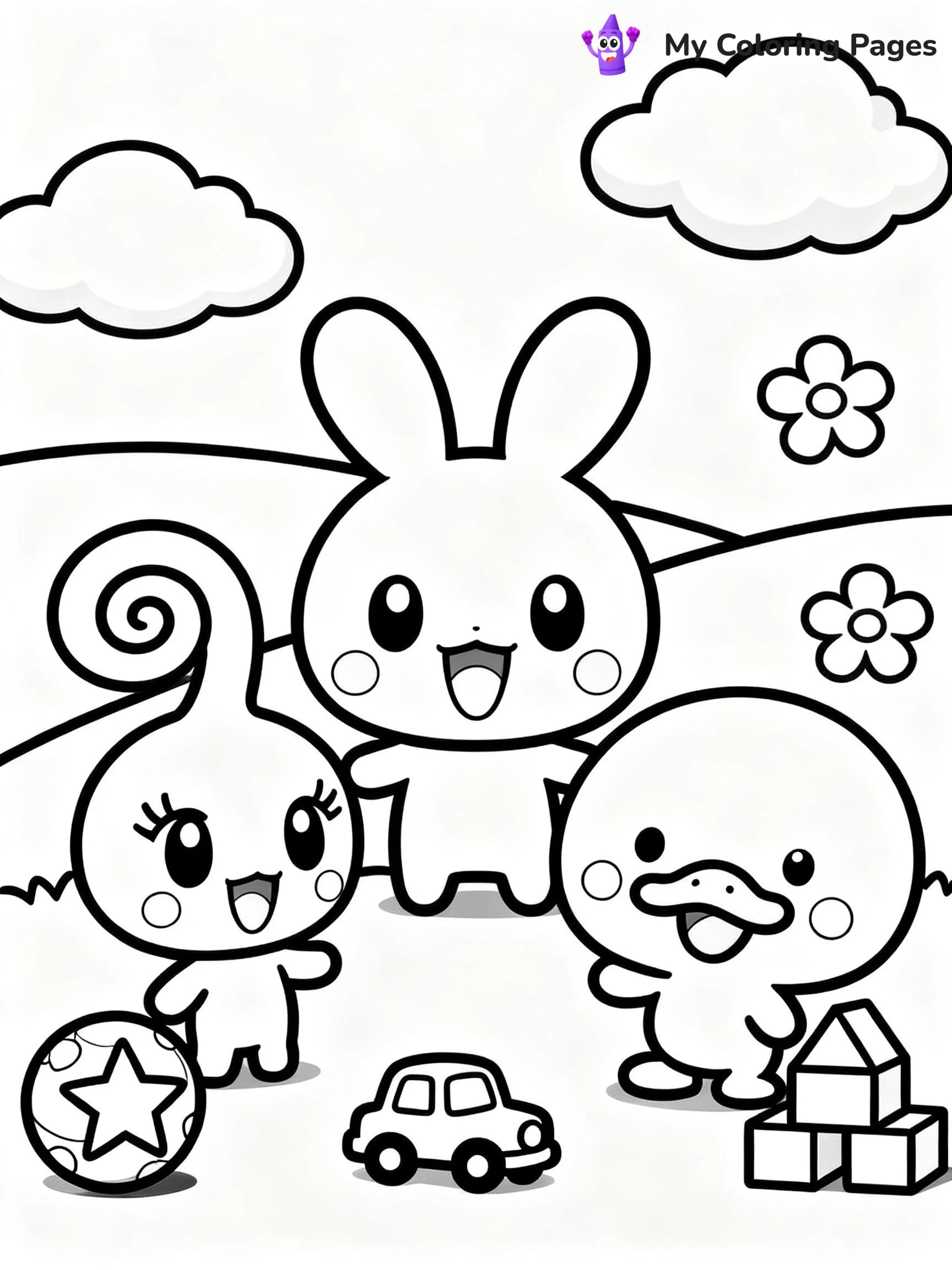 Tamagotchi Coloring Pages - 2