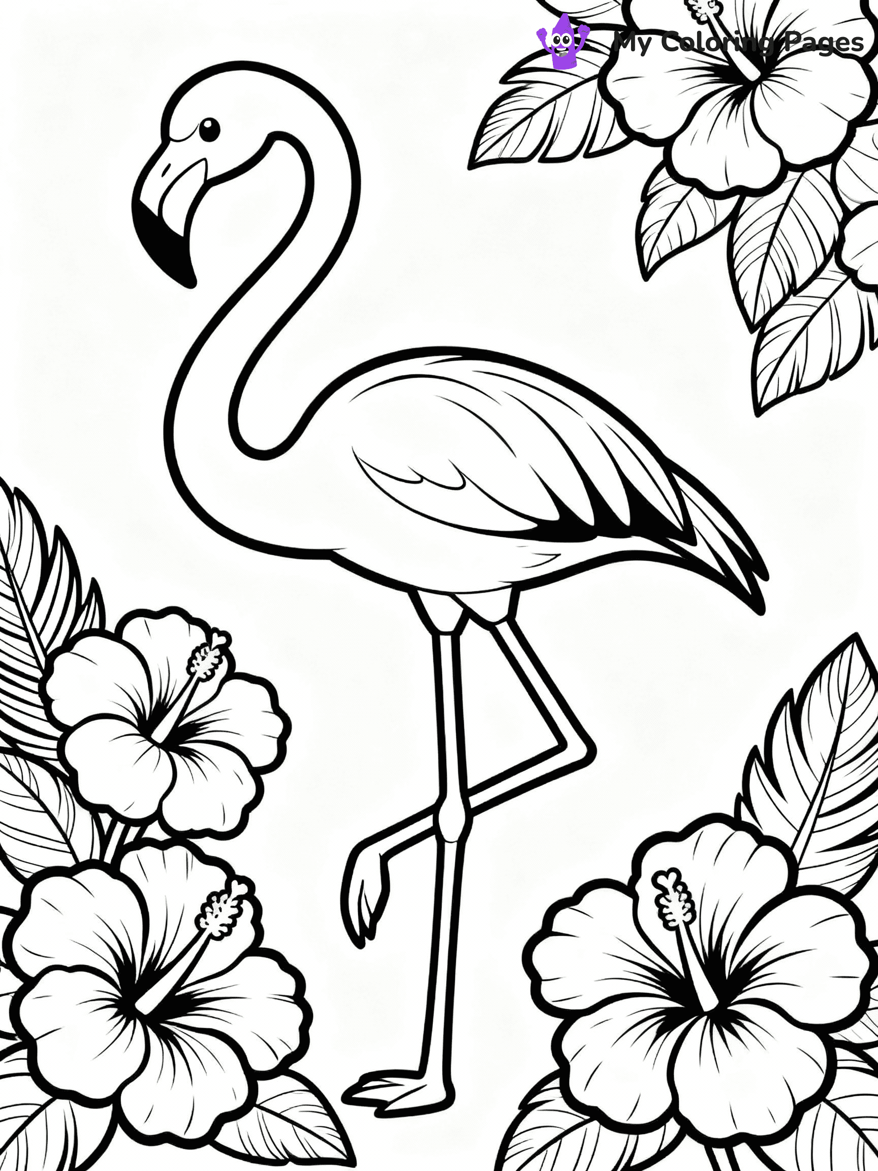 Flamingo Coloring Pages - 24