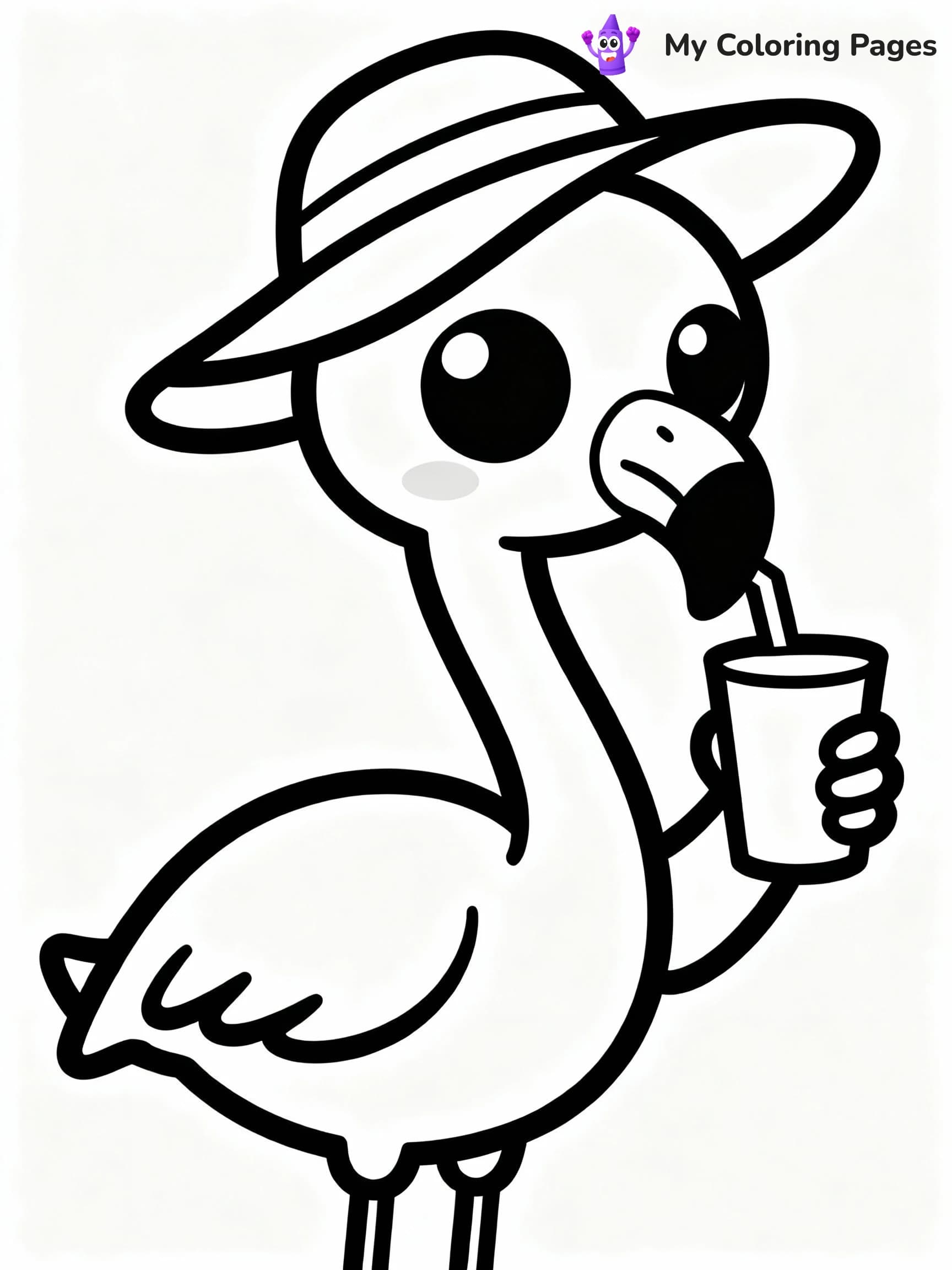Flamingo Coloring Pages - 19