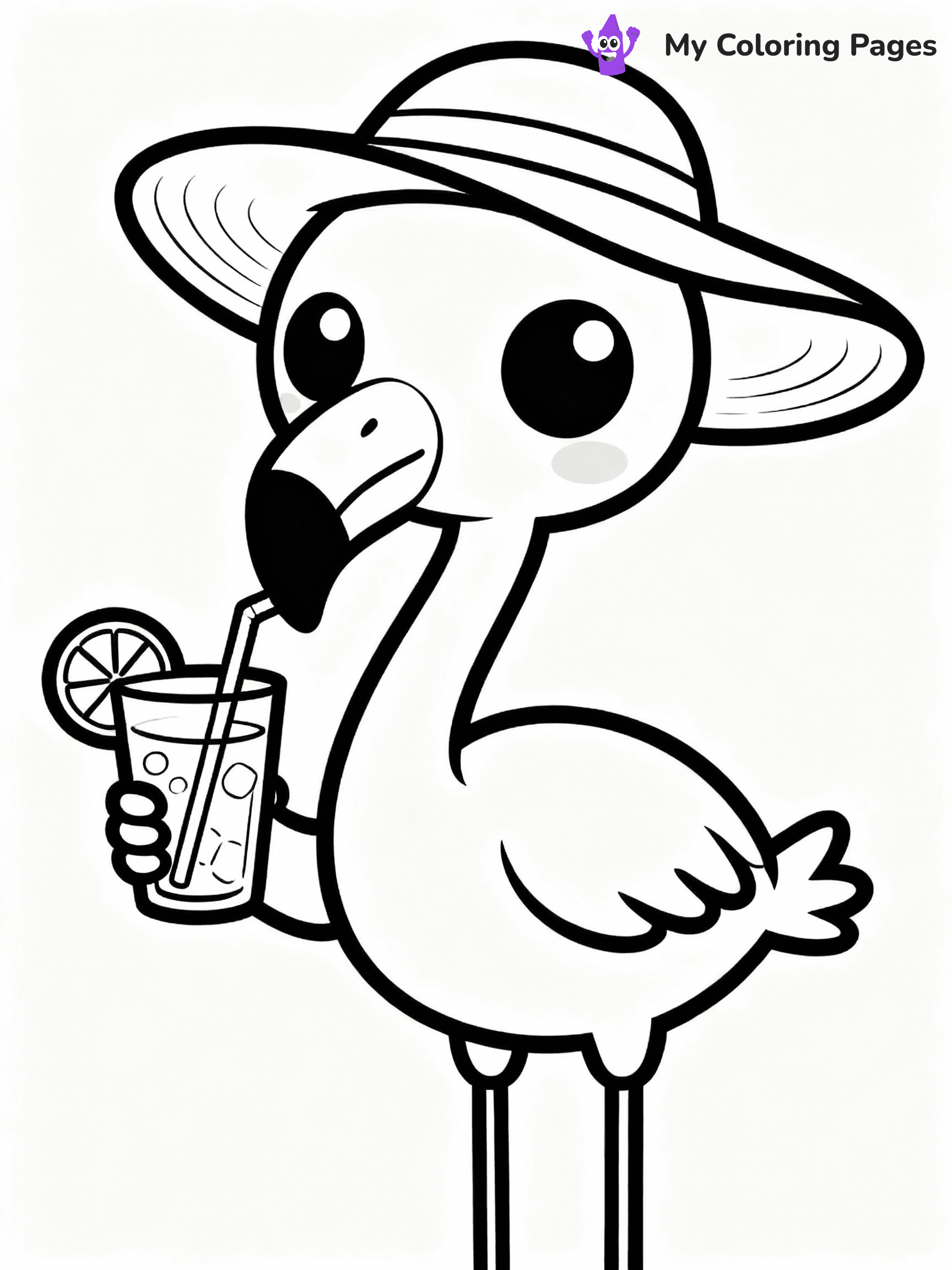 Flamingo Coloring Pages - 18