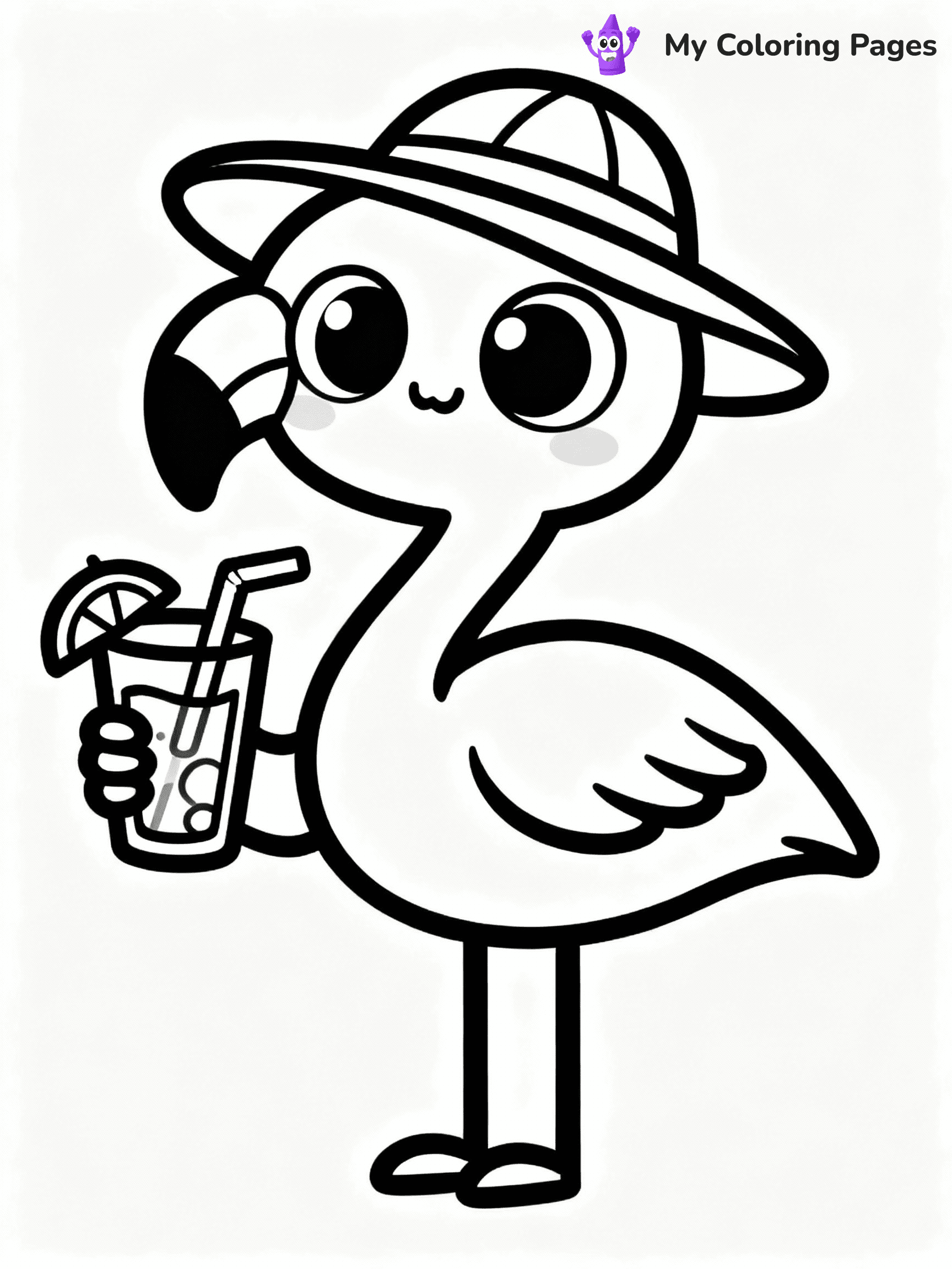 Flamingo Coloring Pages - 17