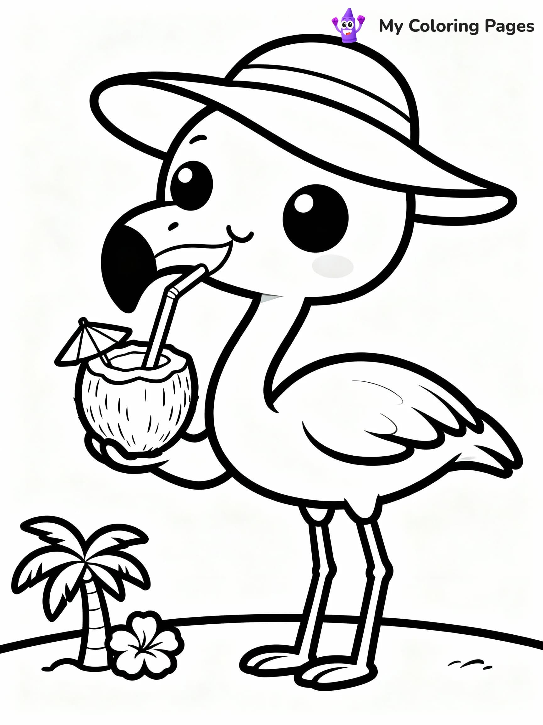 Flamingo Coloring Pages - 16