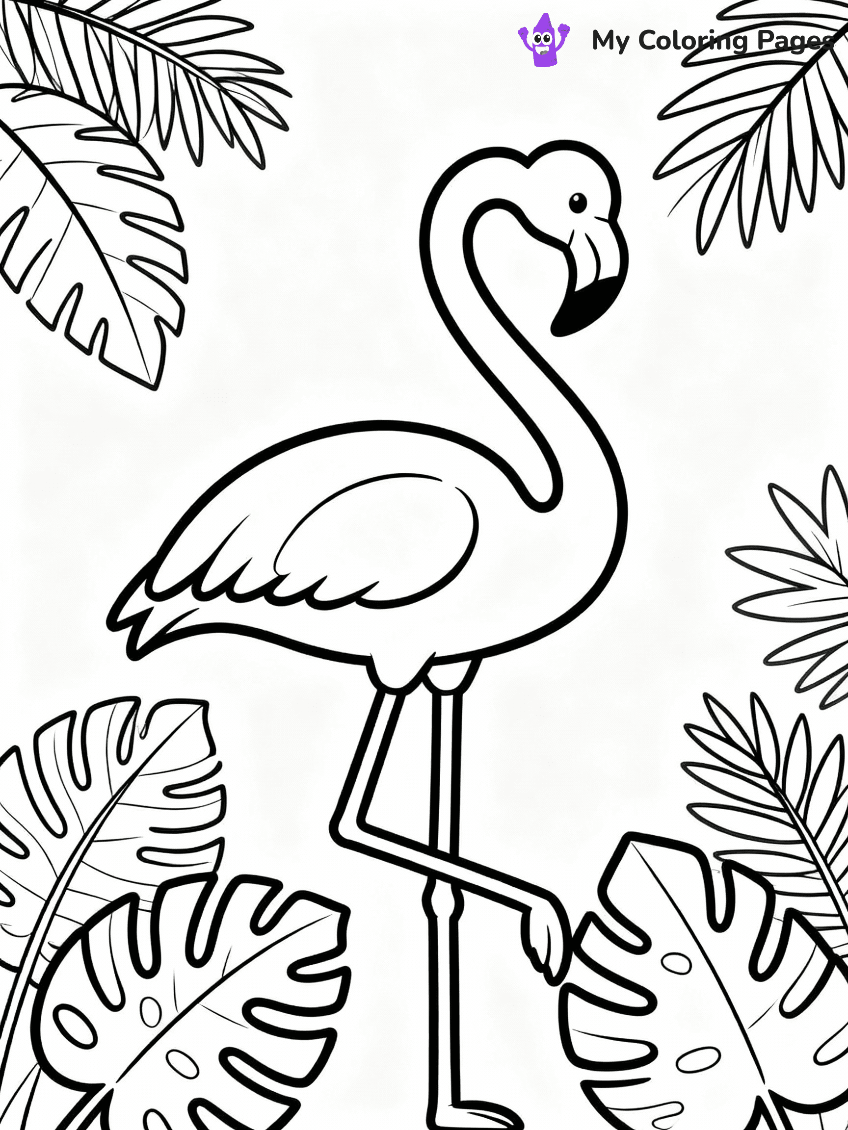 Flamingo Coloring Pages - 12