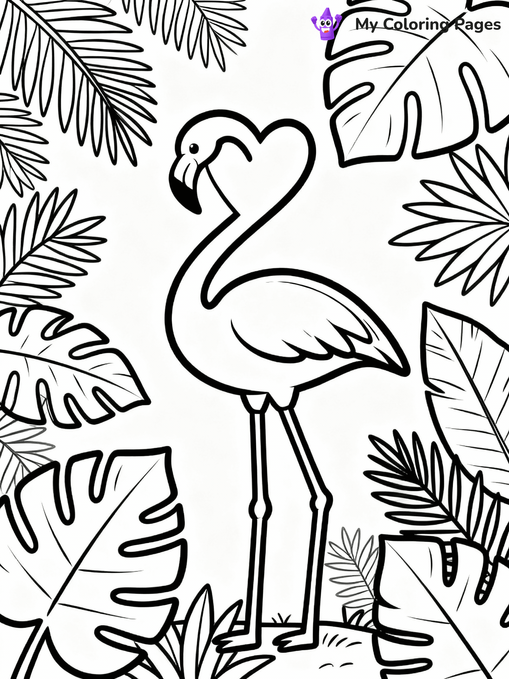 Flamingo Coloring Pages - 11