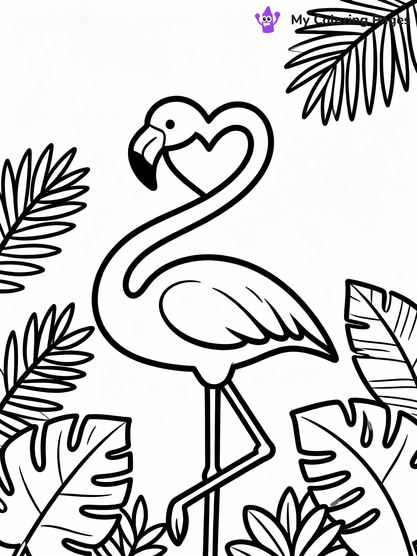 Flamingo Coloring Pages - 9