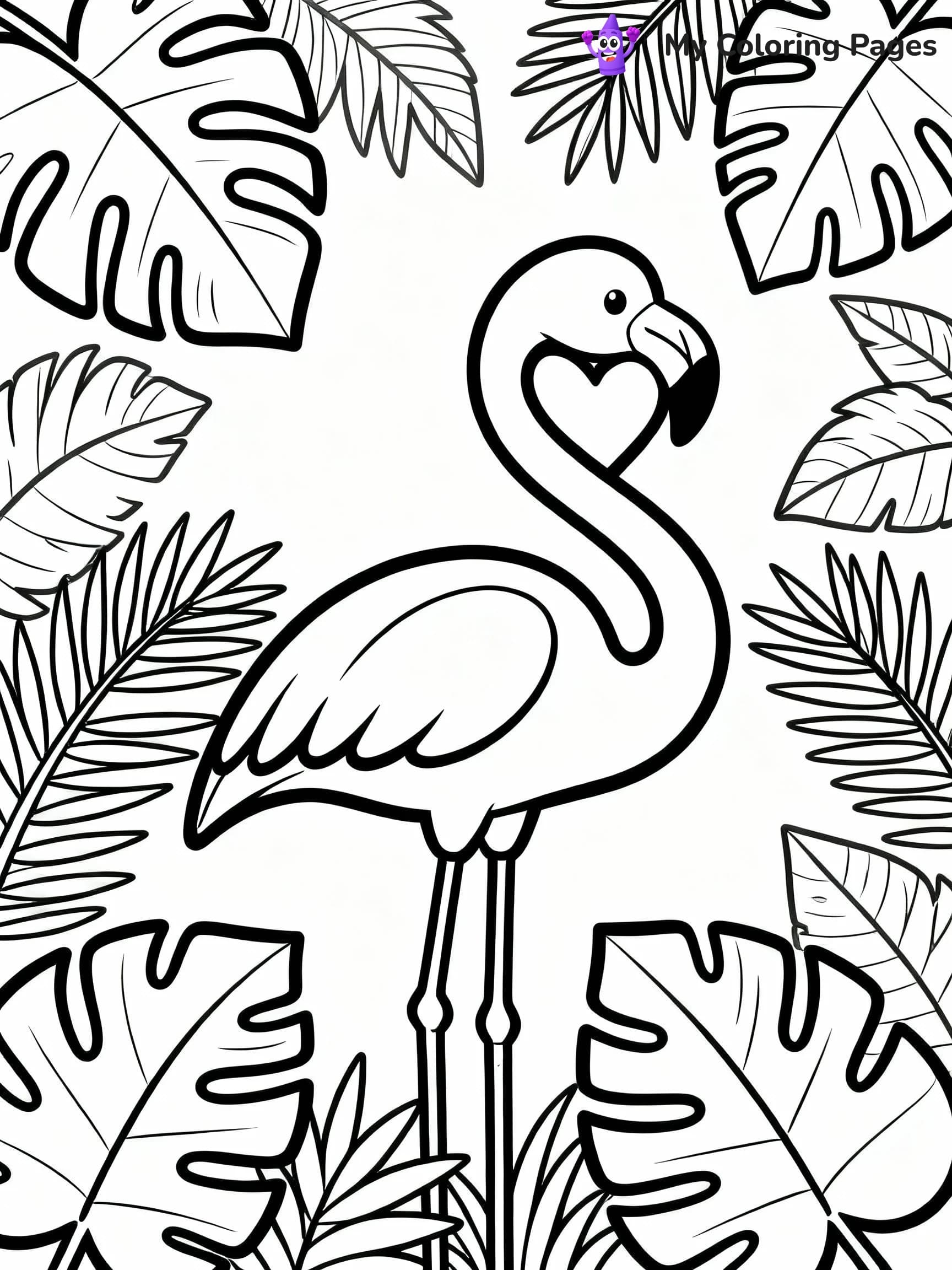 Flamingo Coloring Pages - 8
