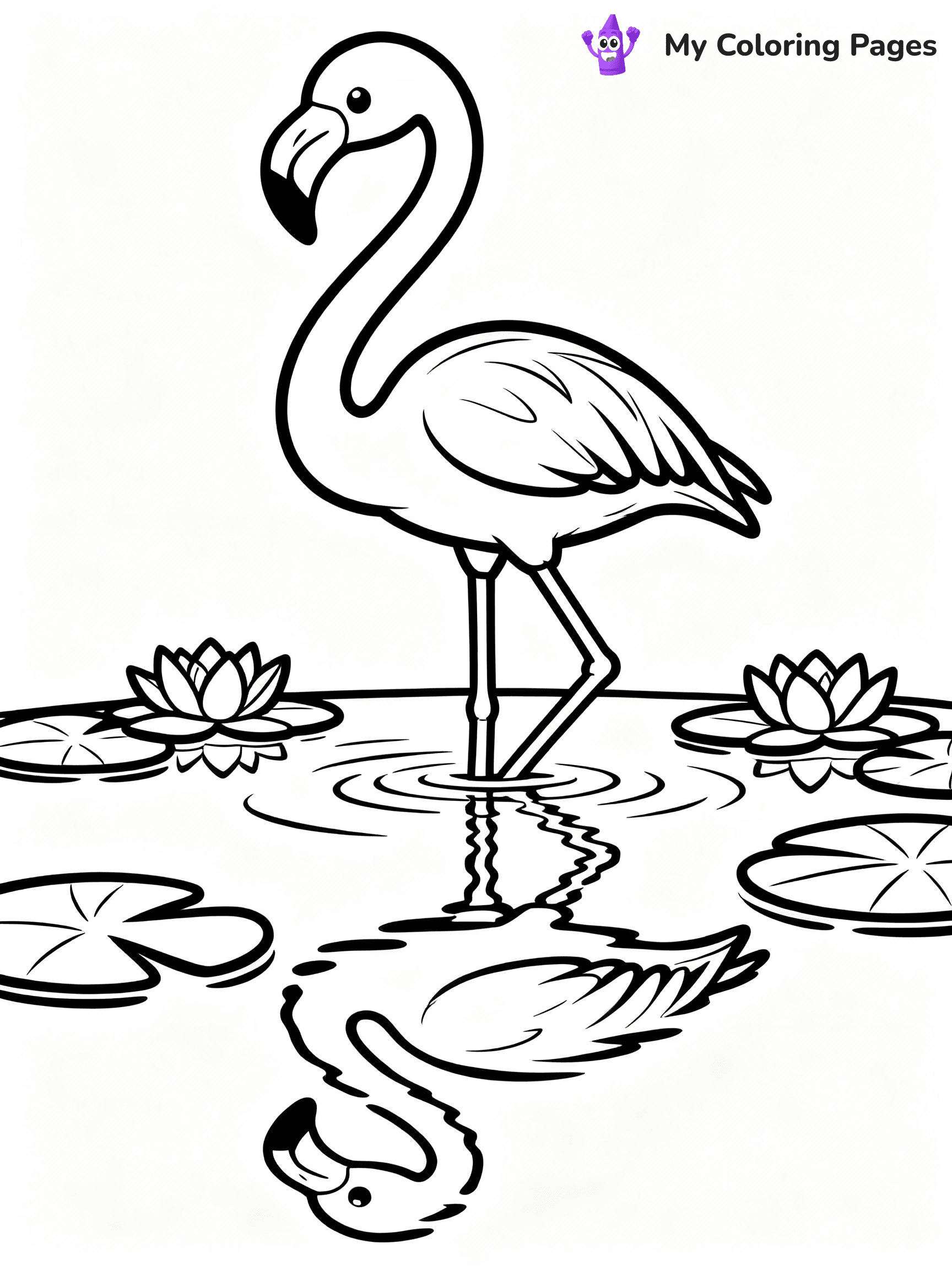 Flamingo Coloring Pages - 7