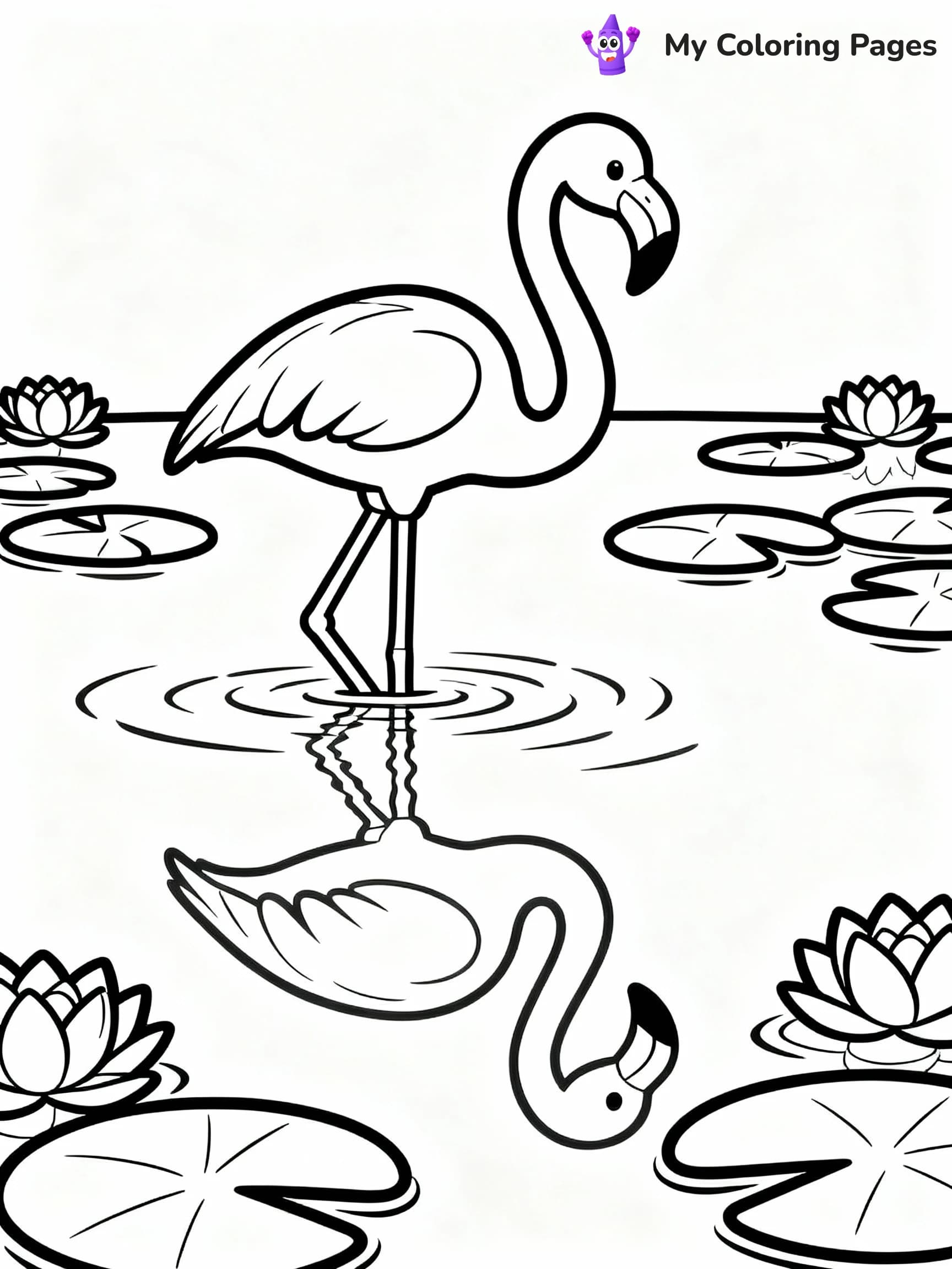 Flamingo Coloring Pages - 6