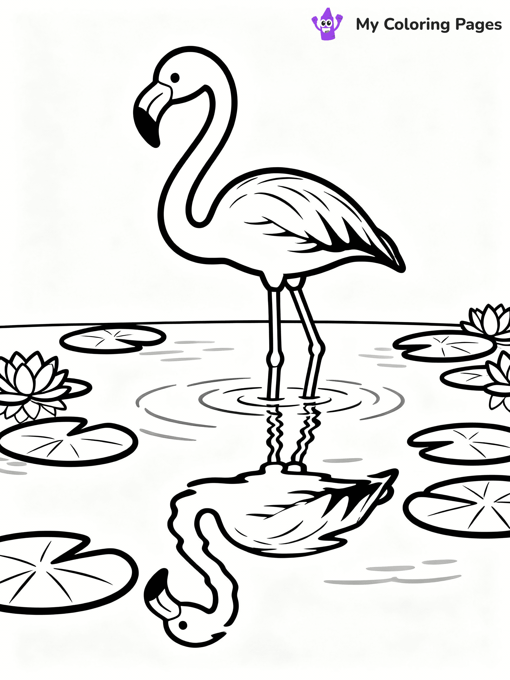 Flamingo Coloring Pages - 5