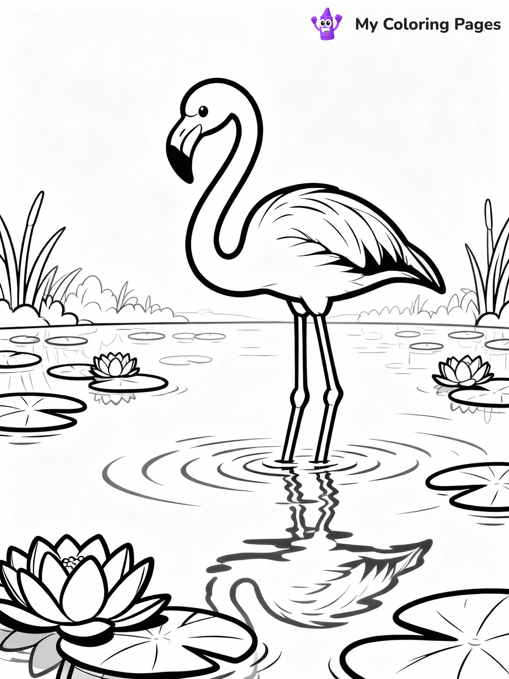 Flamingo Coloring Pages - 3