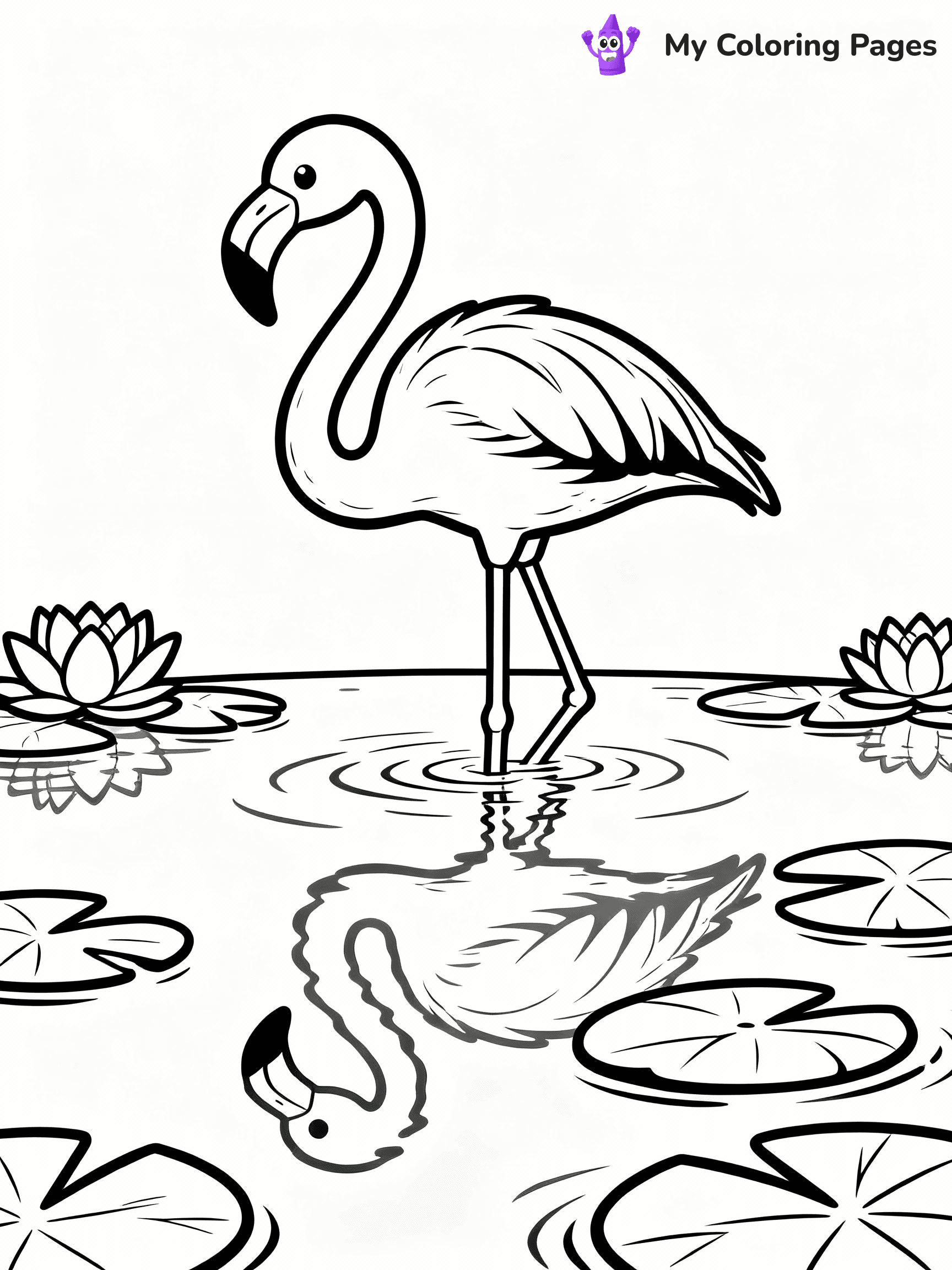 Flamingo Coloring Pages - 2
