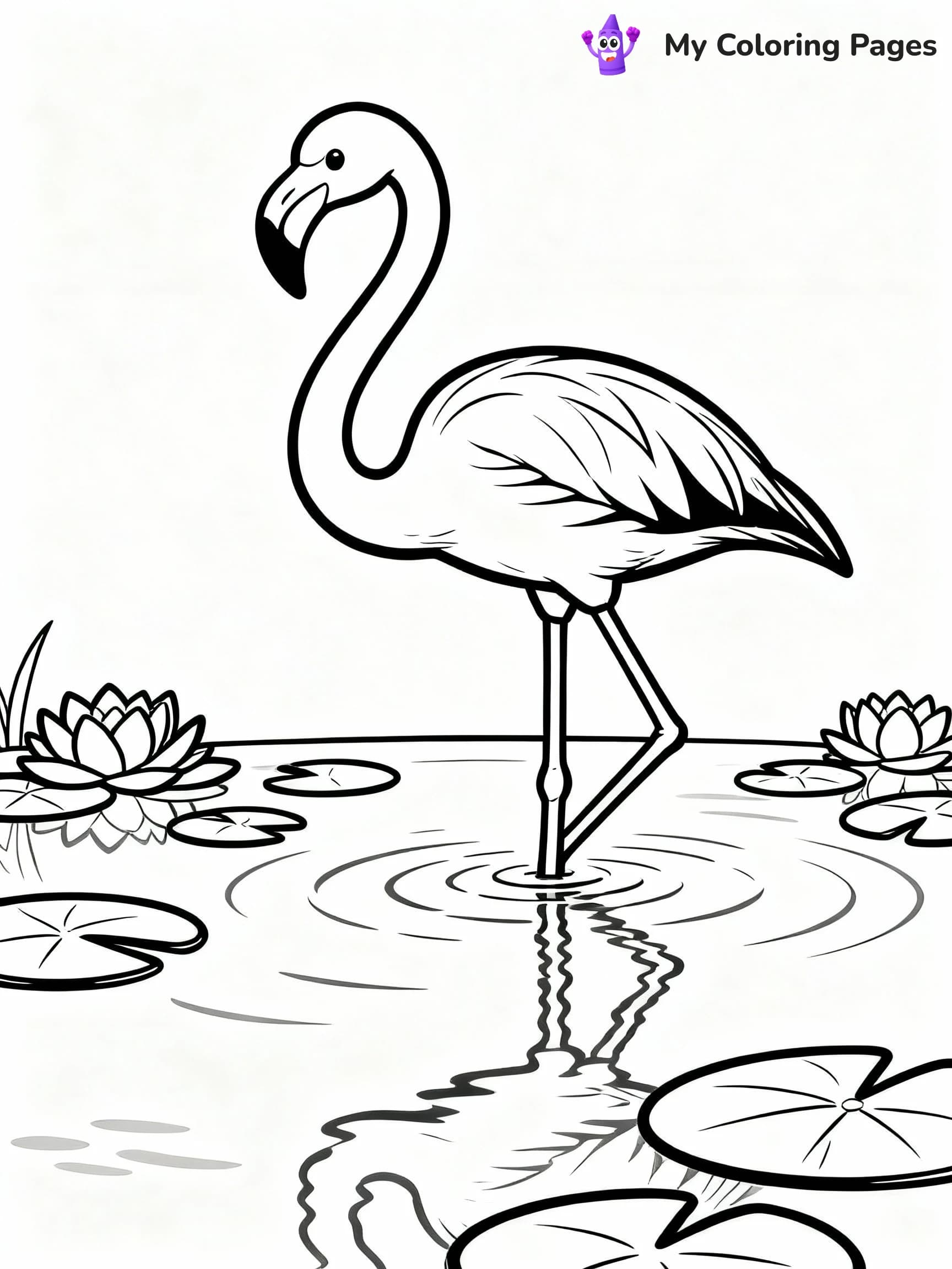 Flamingo Coloring Pages - 1