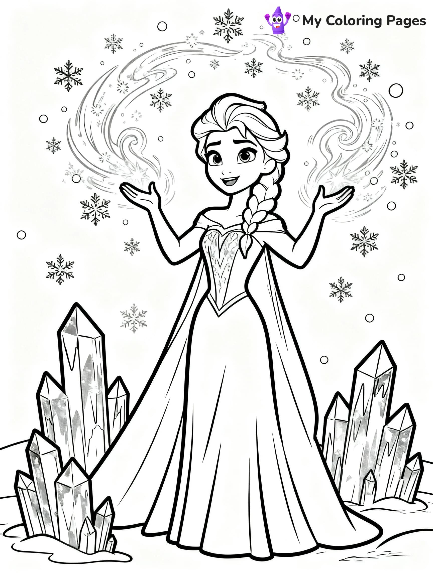 Elsa Castle Coloring Pages - 24