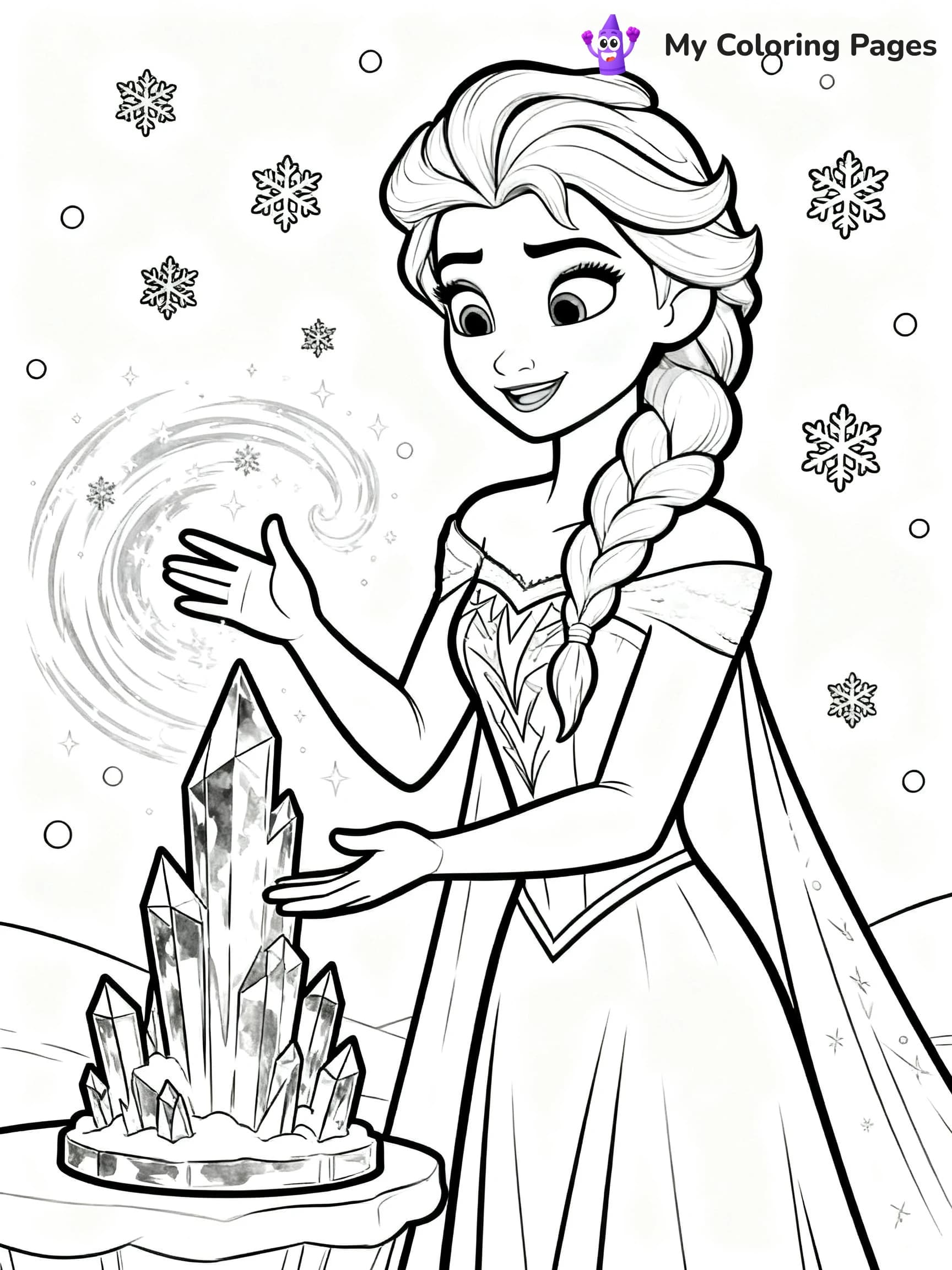 Elsa Castle Coloring Pages - 23