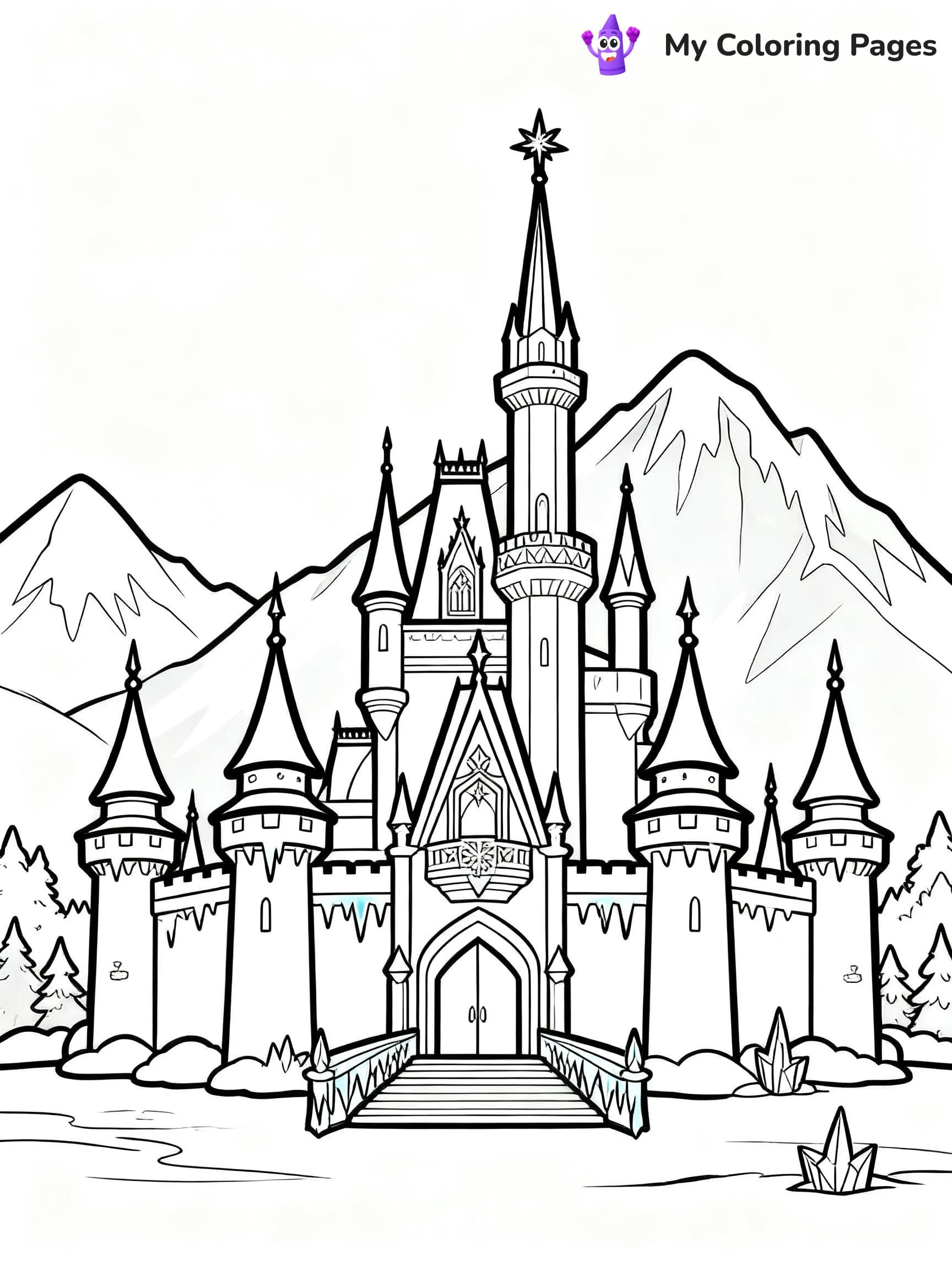 Elsa Castle Coloring Pages - 21
