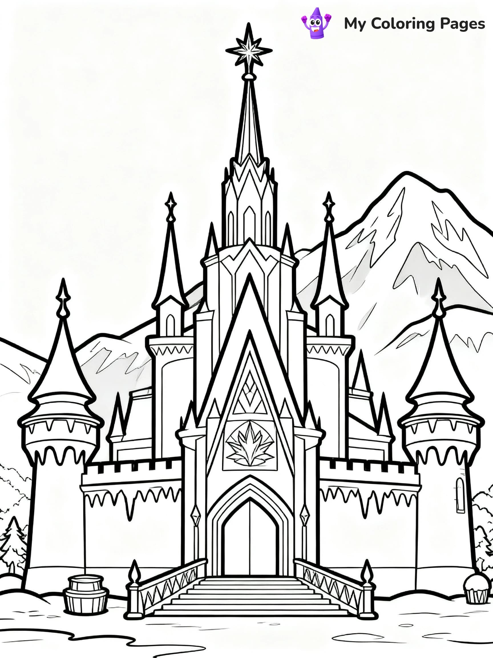 Elsa Castle Coloring Pages - 20