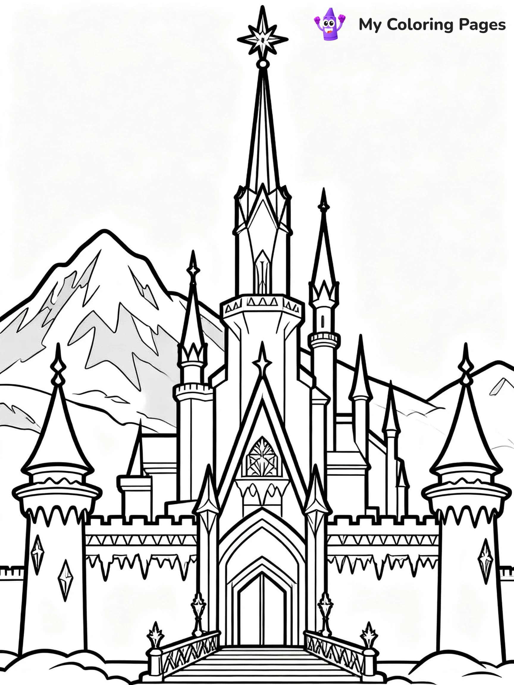 Elsa Castle Coloring Pages - 18