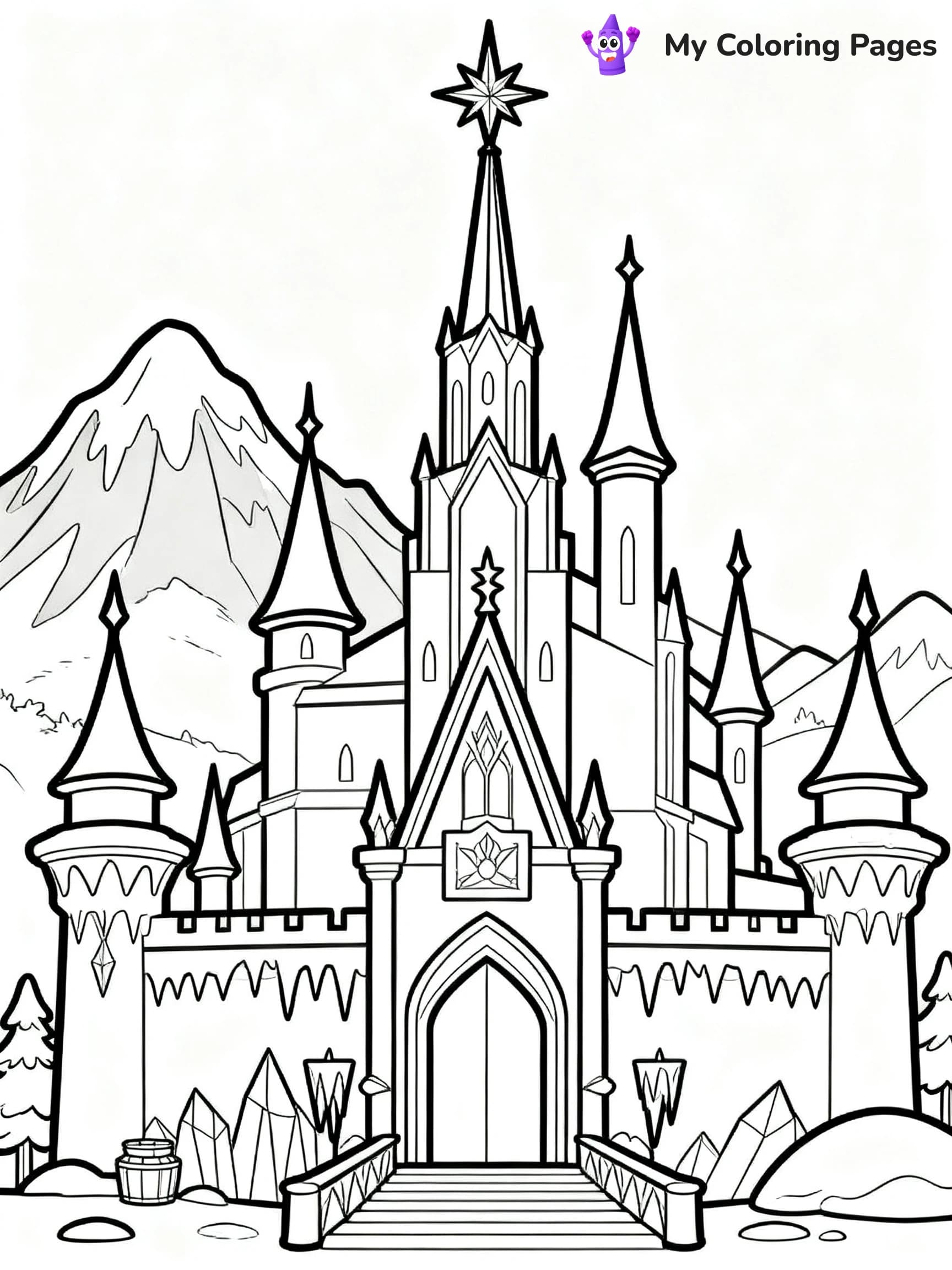 Elsa Castle Coloring Pages - 16