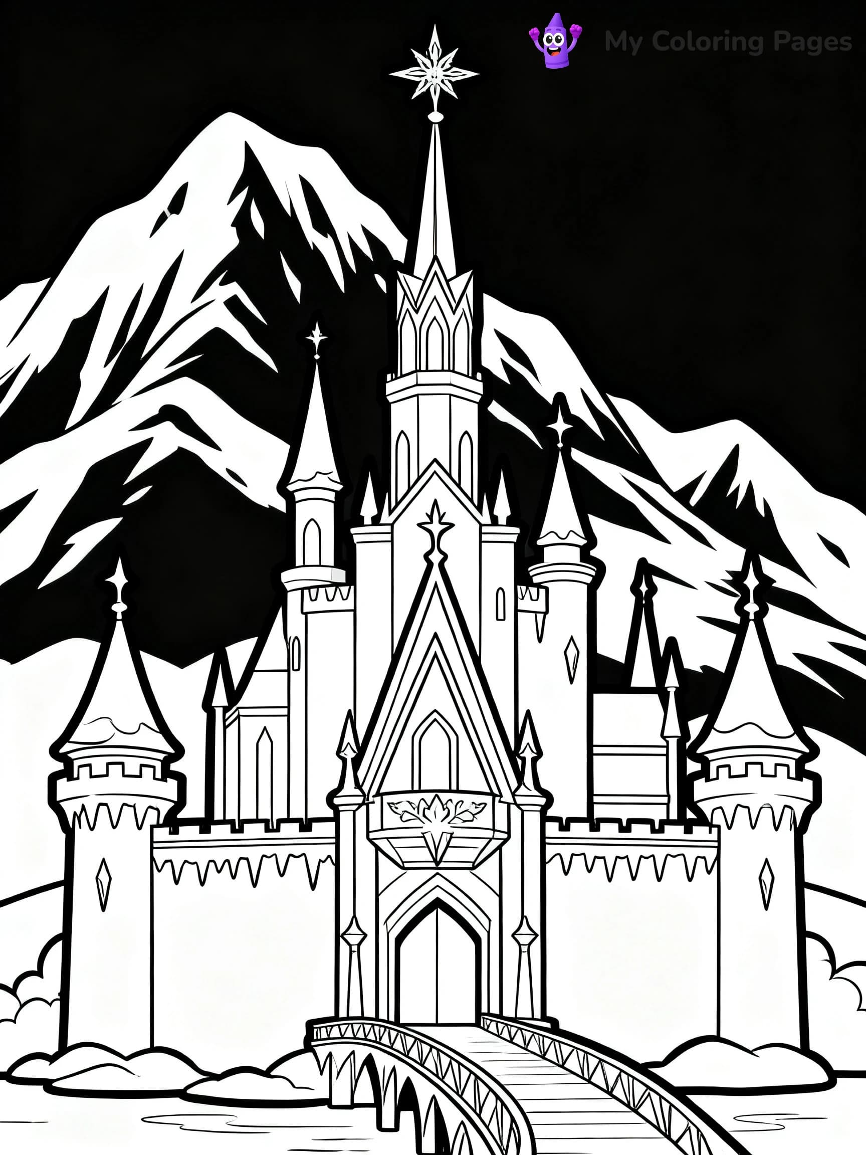 Elsa Castle Coloring Pages - 15