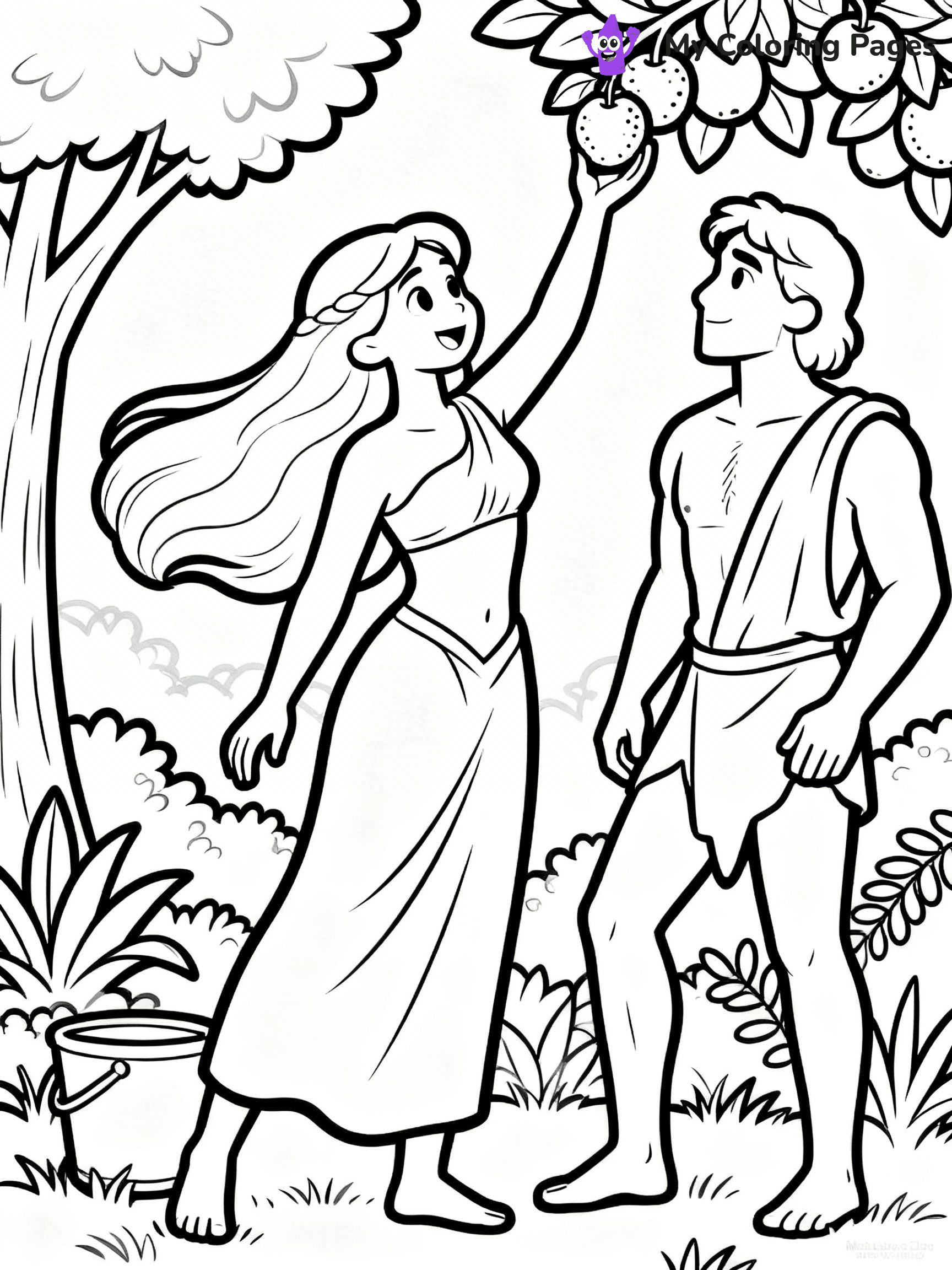 Adam And Eve Coloring Pages - 30