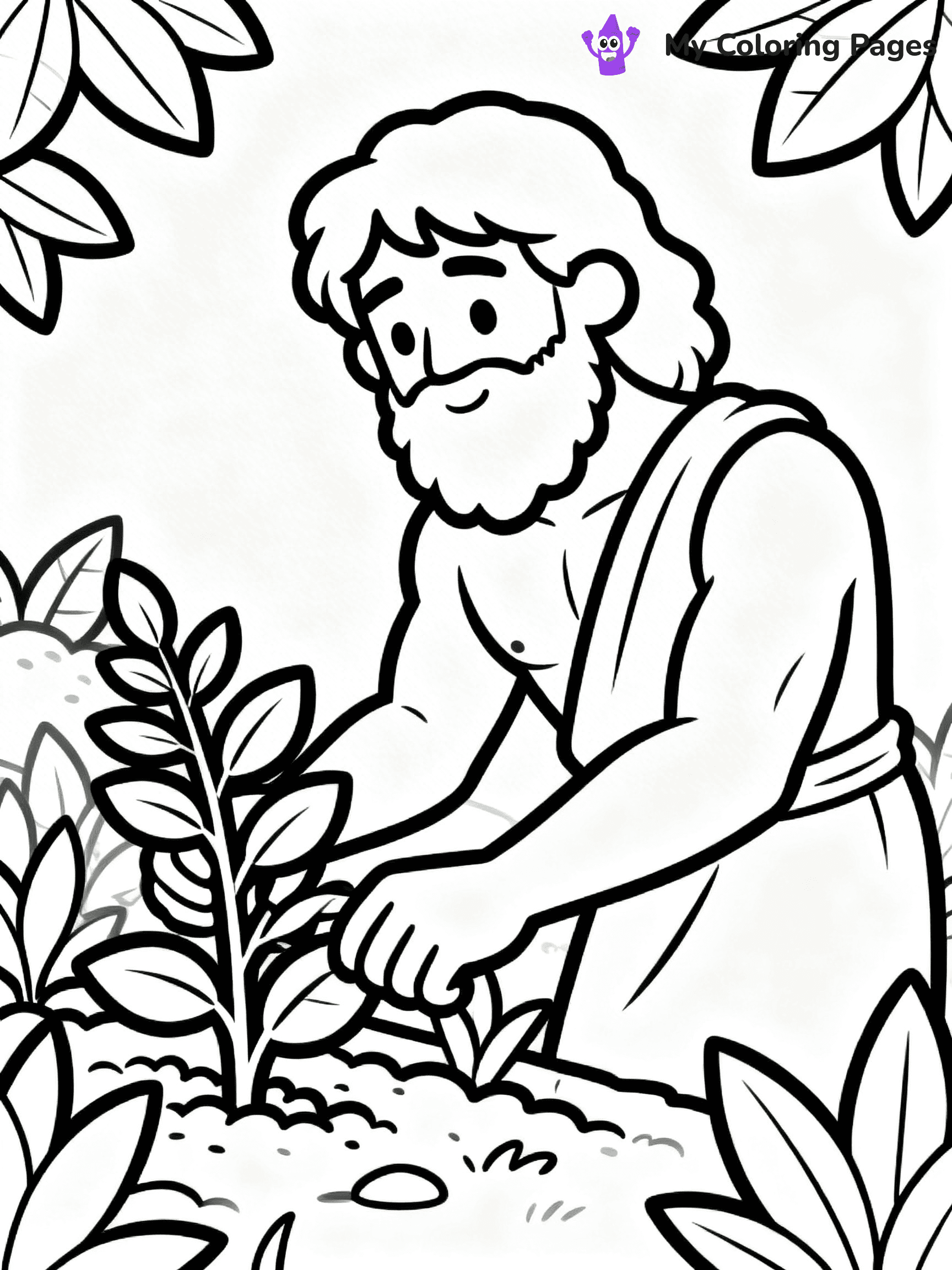 Adam And Eve Coloring Pages - 24