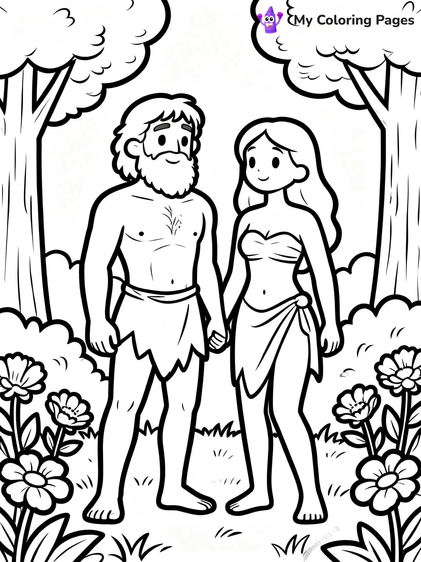 Adam And Eve Coloring Pages - 18