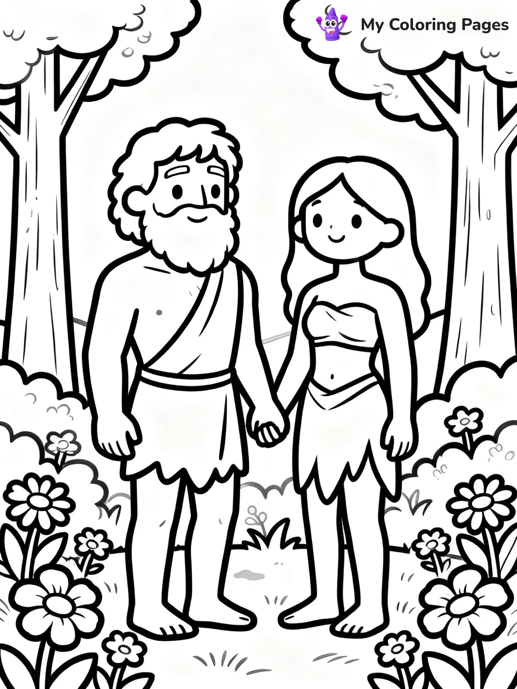 Adam And Eve Coloring Pages - 17