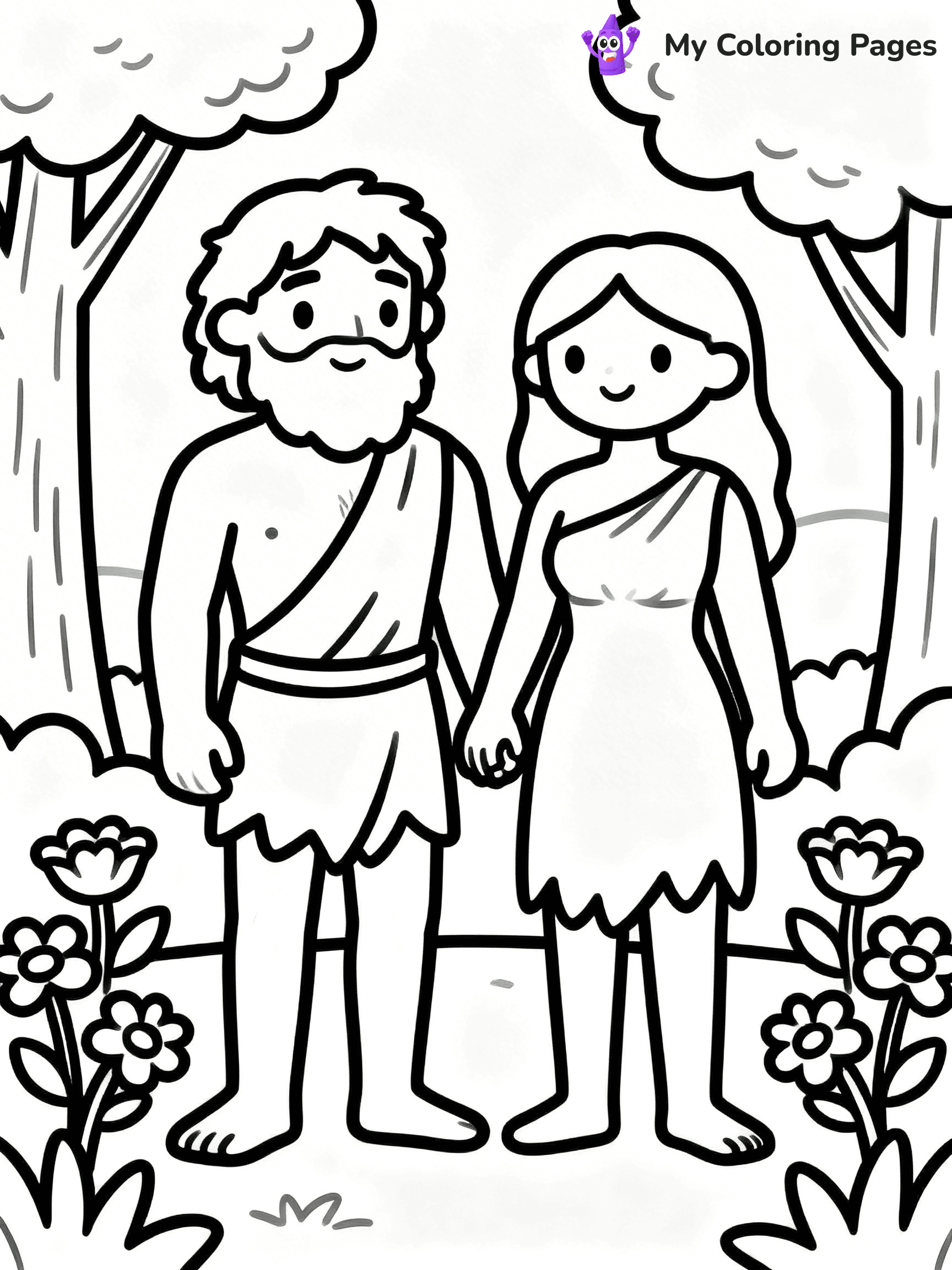 Adam And Eve Coloring Pages - 16