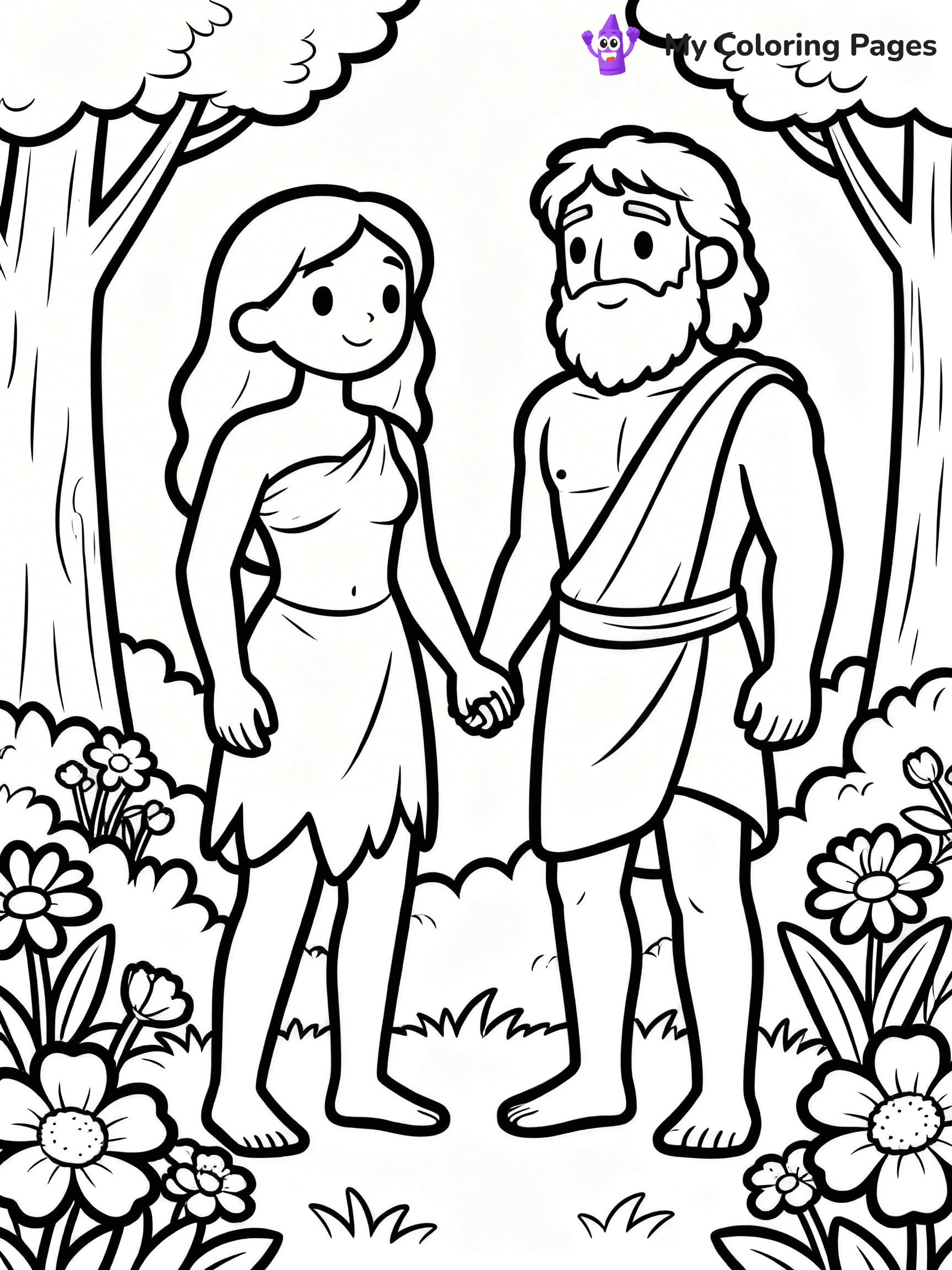 Adam And Eve Coloring Pages - 15