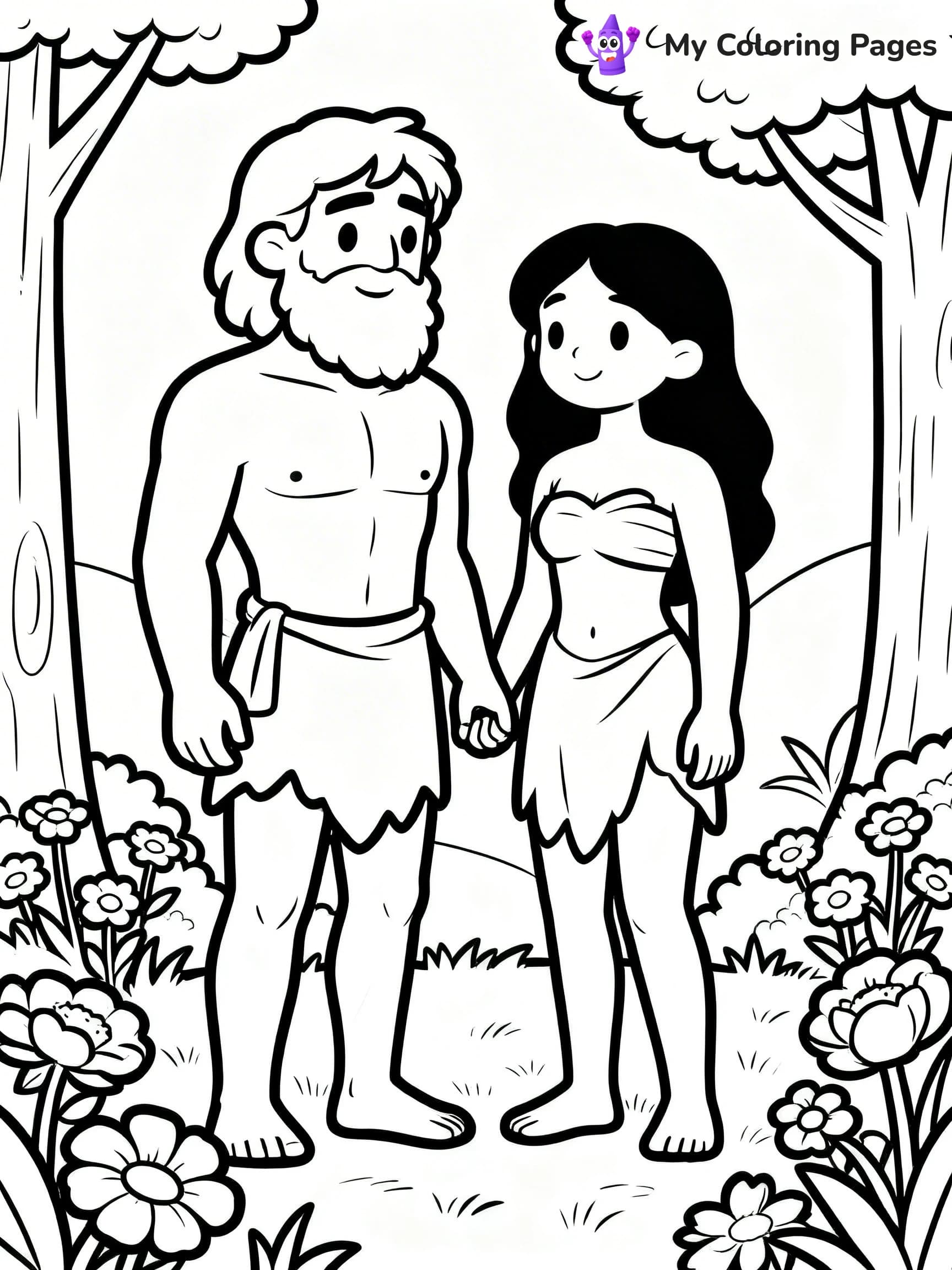 Adam And Eve Coloring Pages - 14