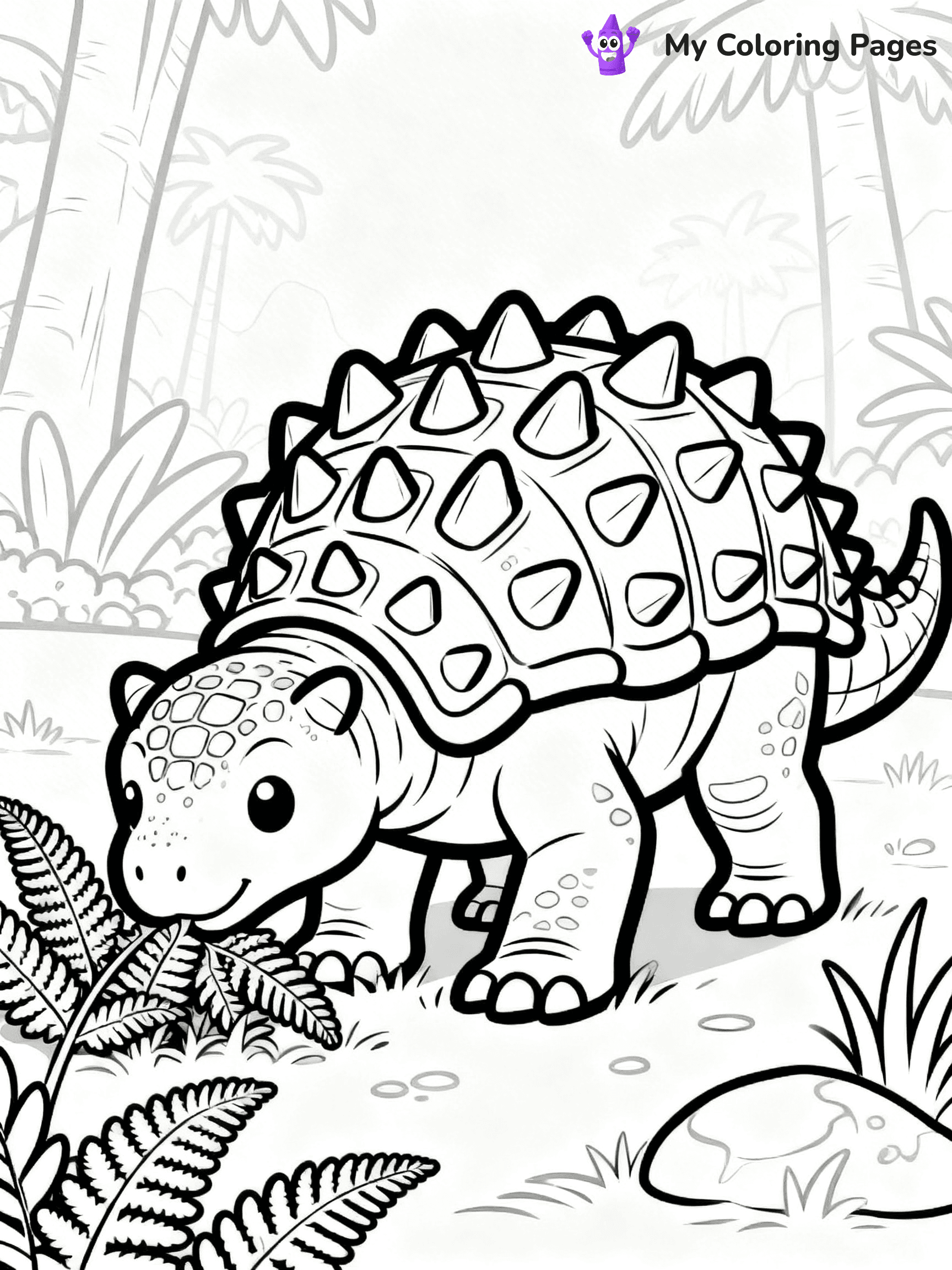 Ankylosaurus Coloring Pages - 80