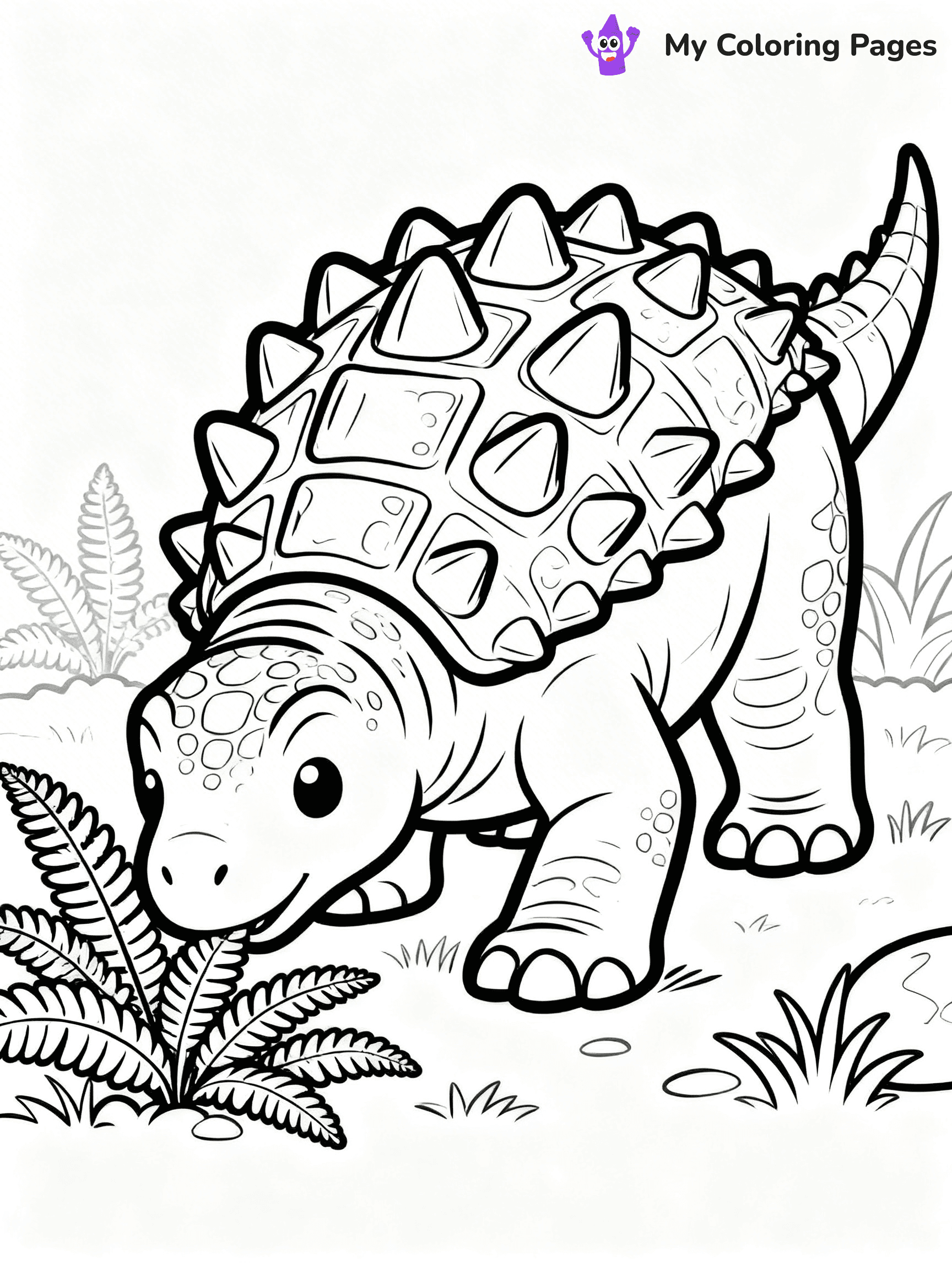 Ankylosaurus Coloring Pages - 77