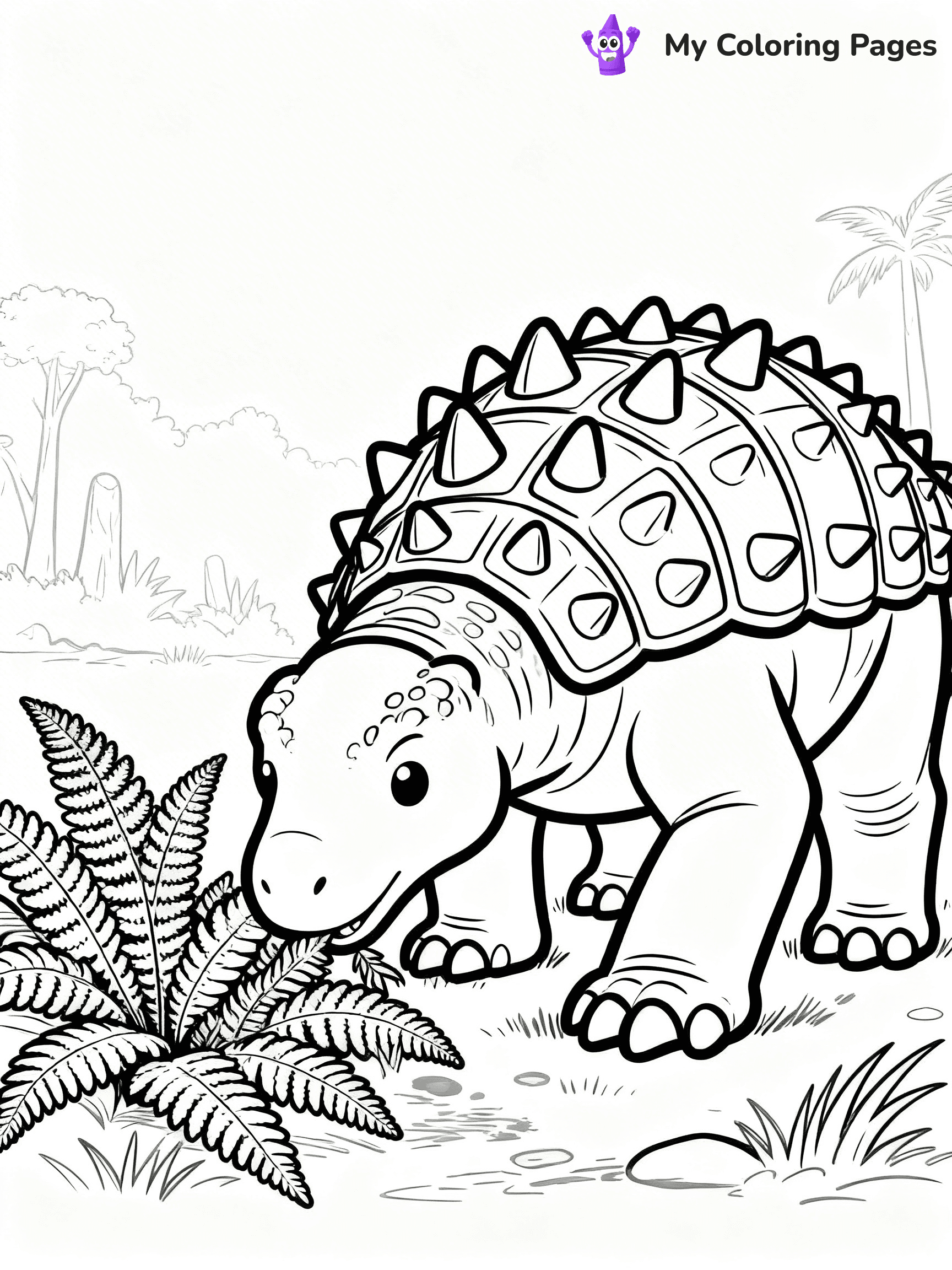 Ankylosaurus Coloring Pages - 75