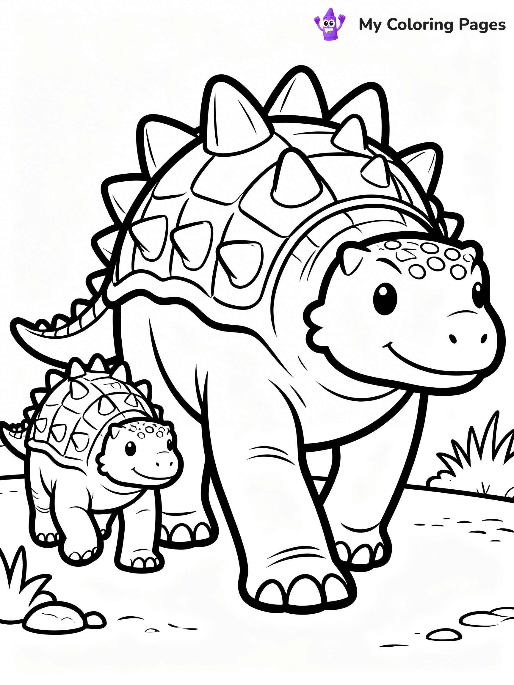 Ankylosaurus Coloring Pages - 72
