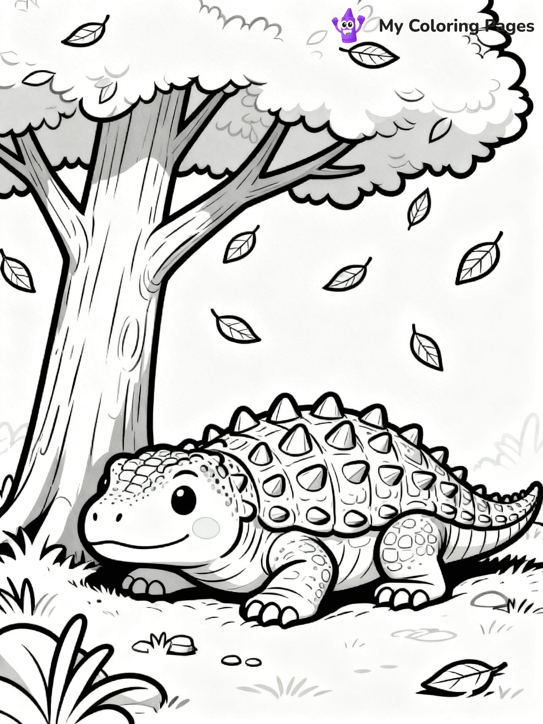 Ankylosaurus Coloring Pages - 58