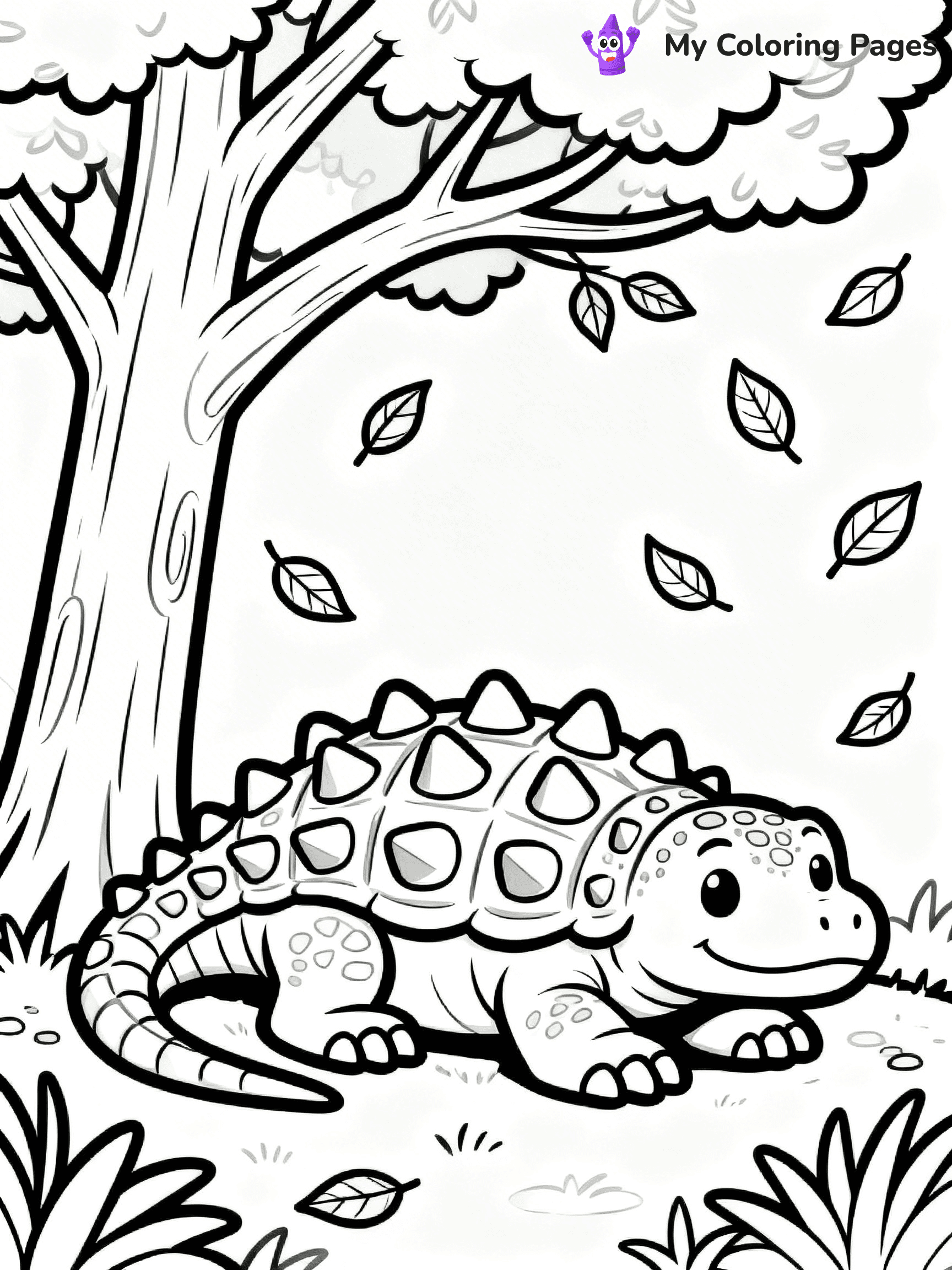 Ankylosaurus Coloring Pages - 56