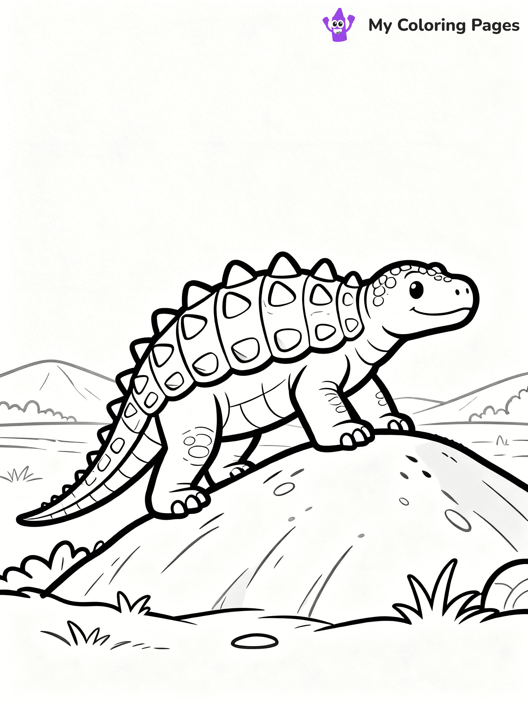 Ankylosaurus Coloring Pages - 55