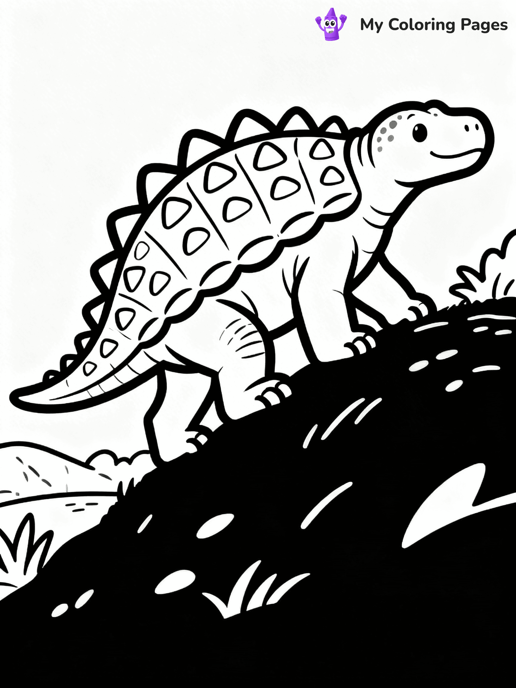 Ankylosaurus Coloring Pages - 54