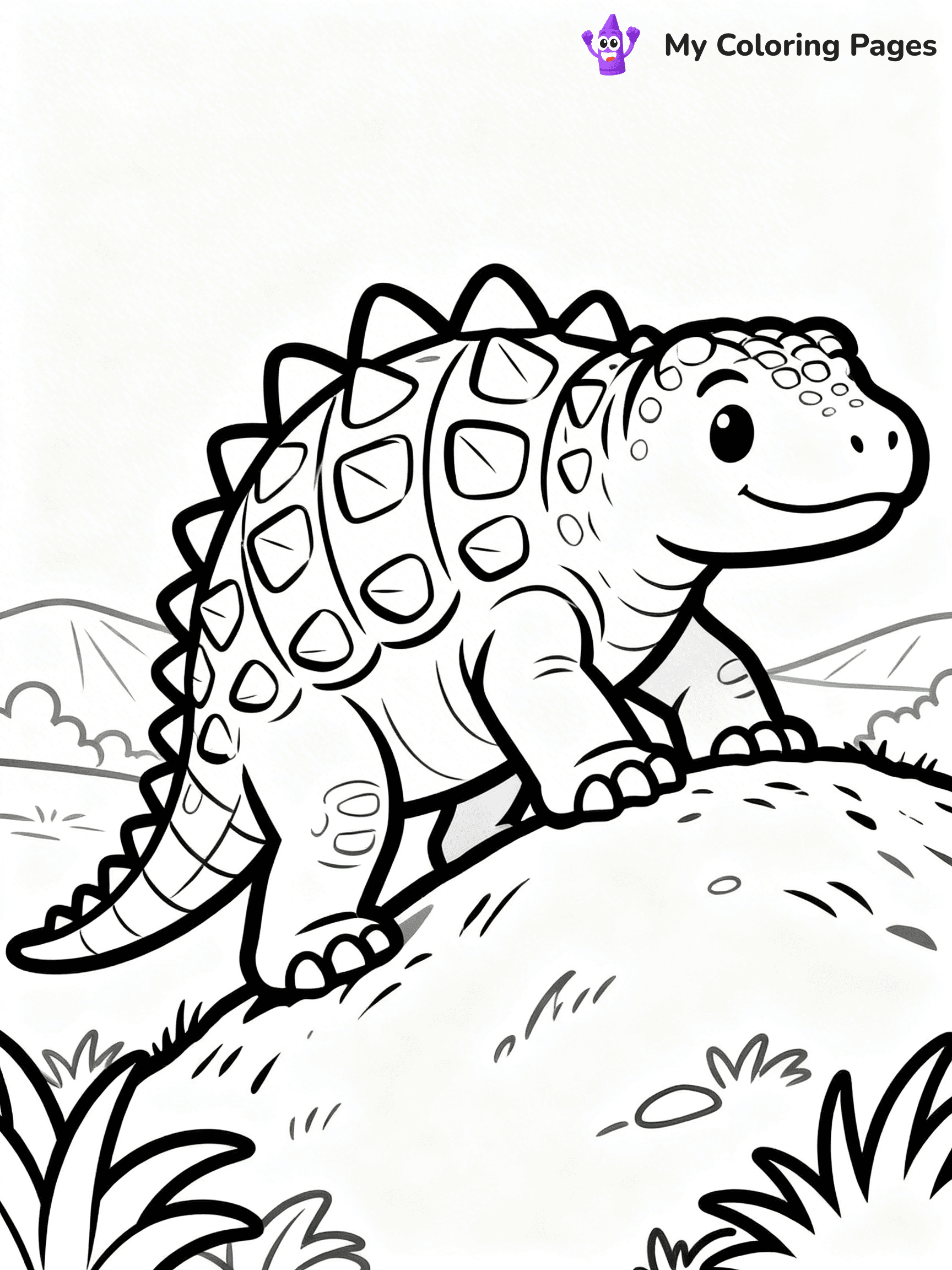 Ankylosaurus Coloring Pages - 53