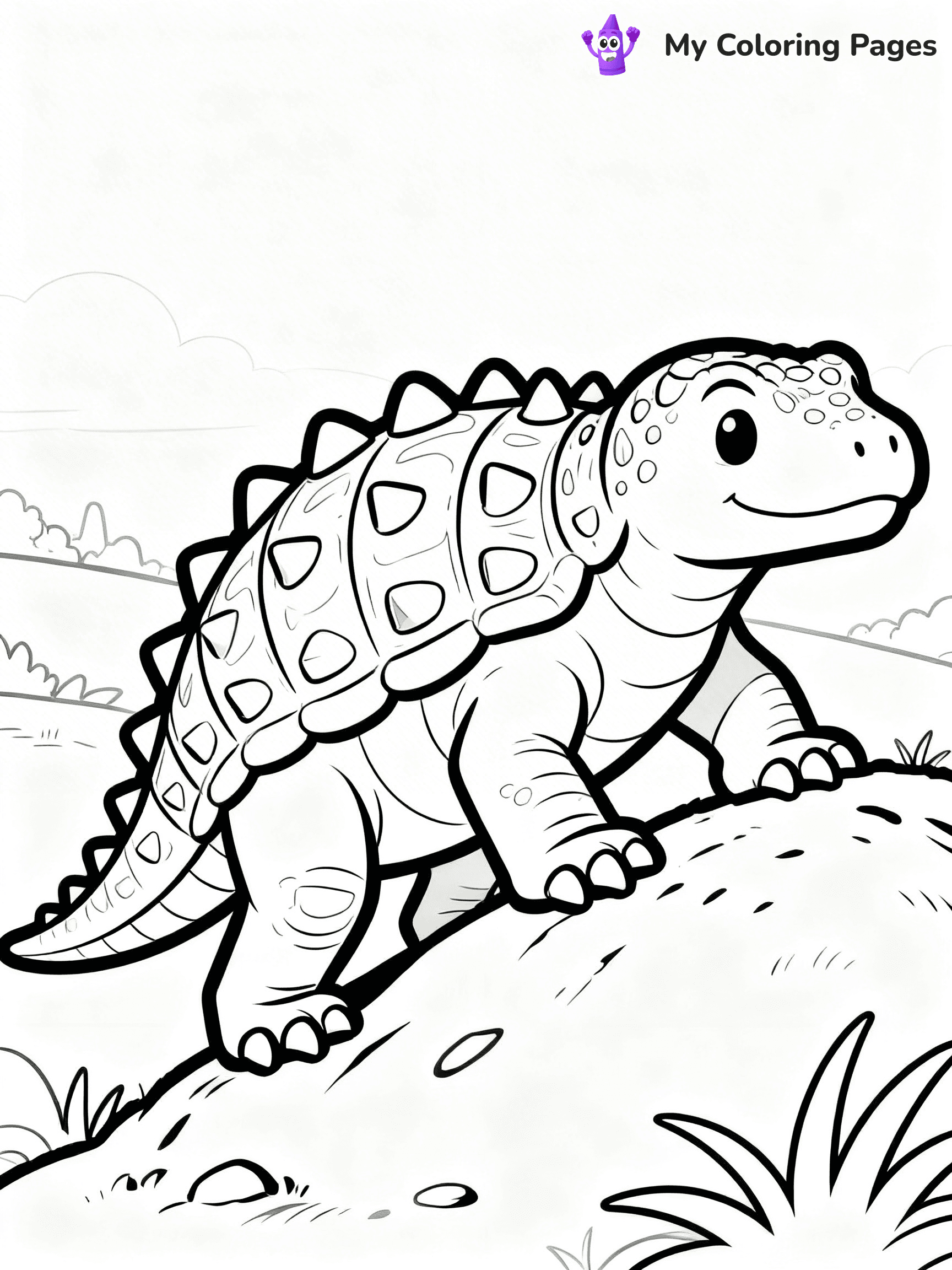 Ankylosaurus Coloring Pages - 52