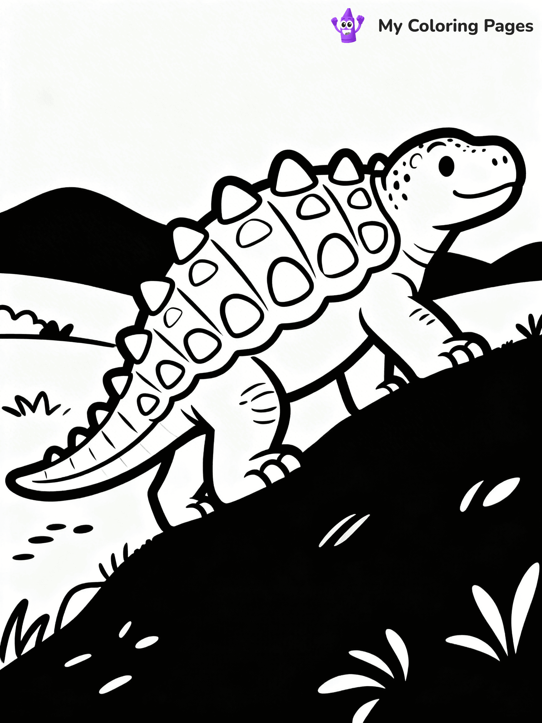 Ankylosaurus Coloring Pages - 51