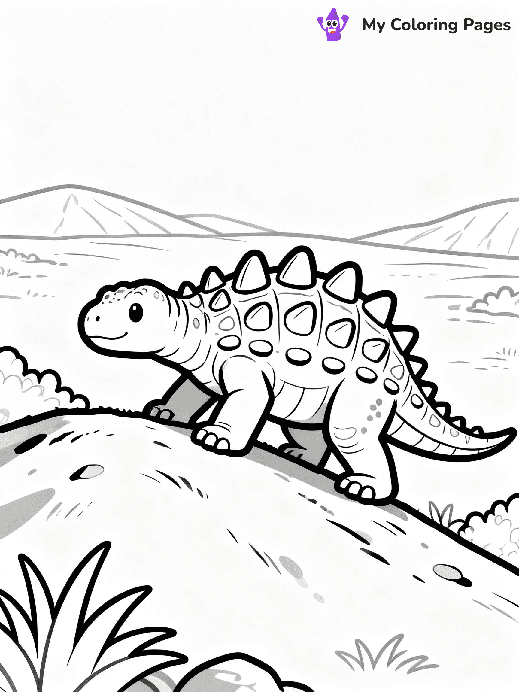 Ankylosaurus Coloring Pages - 50