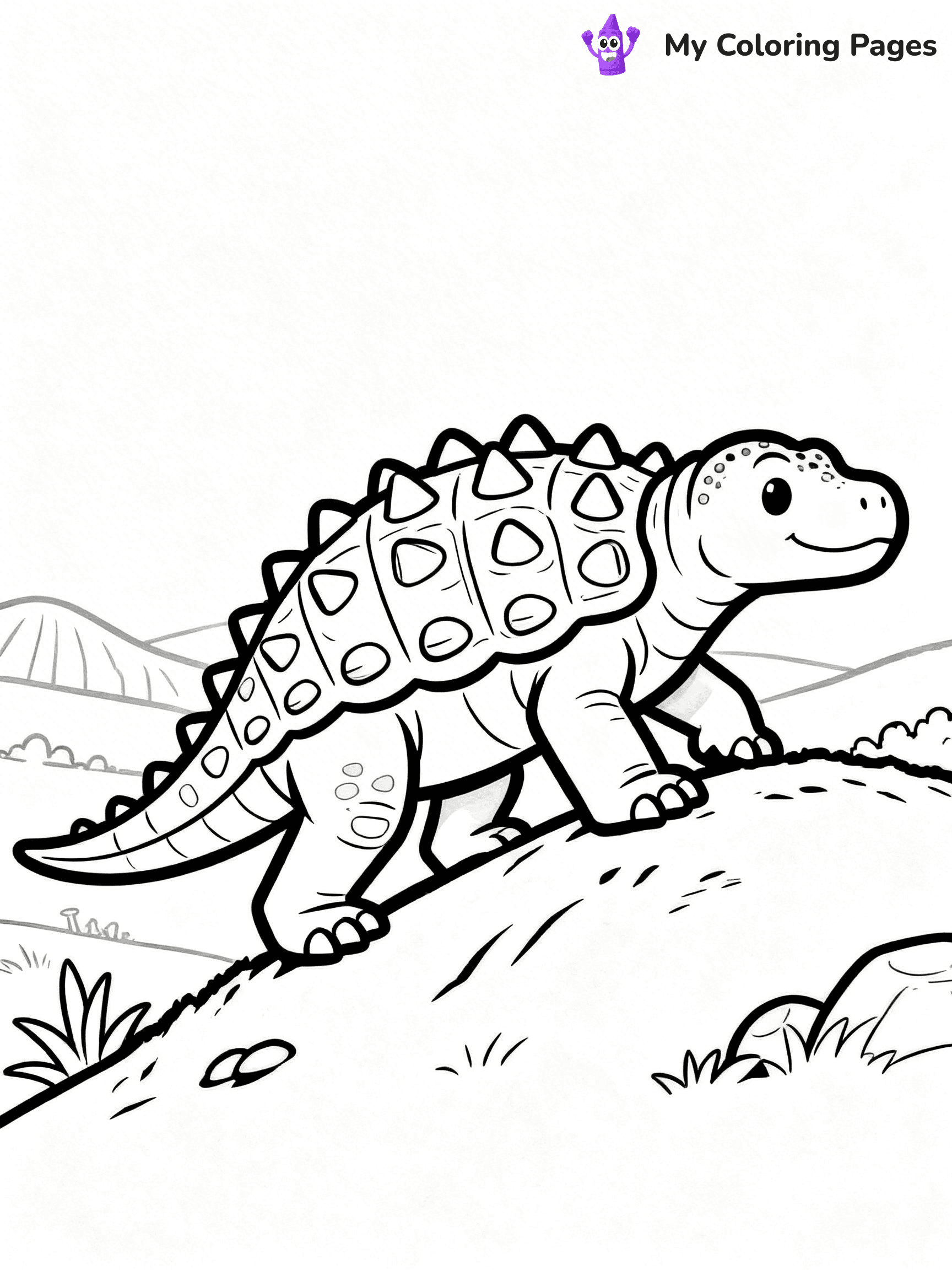 Ankylosaurus Coloring Pages - 49